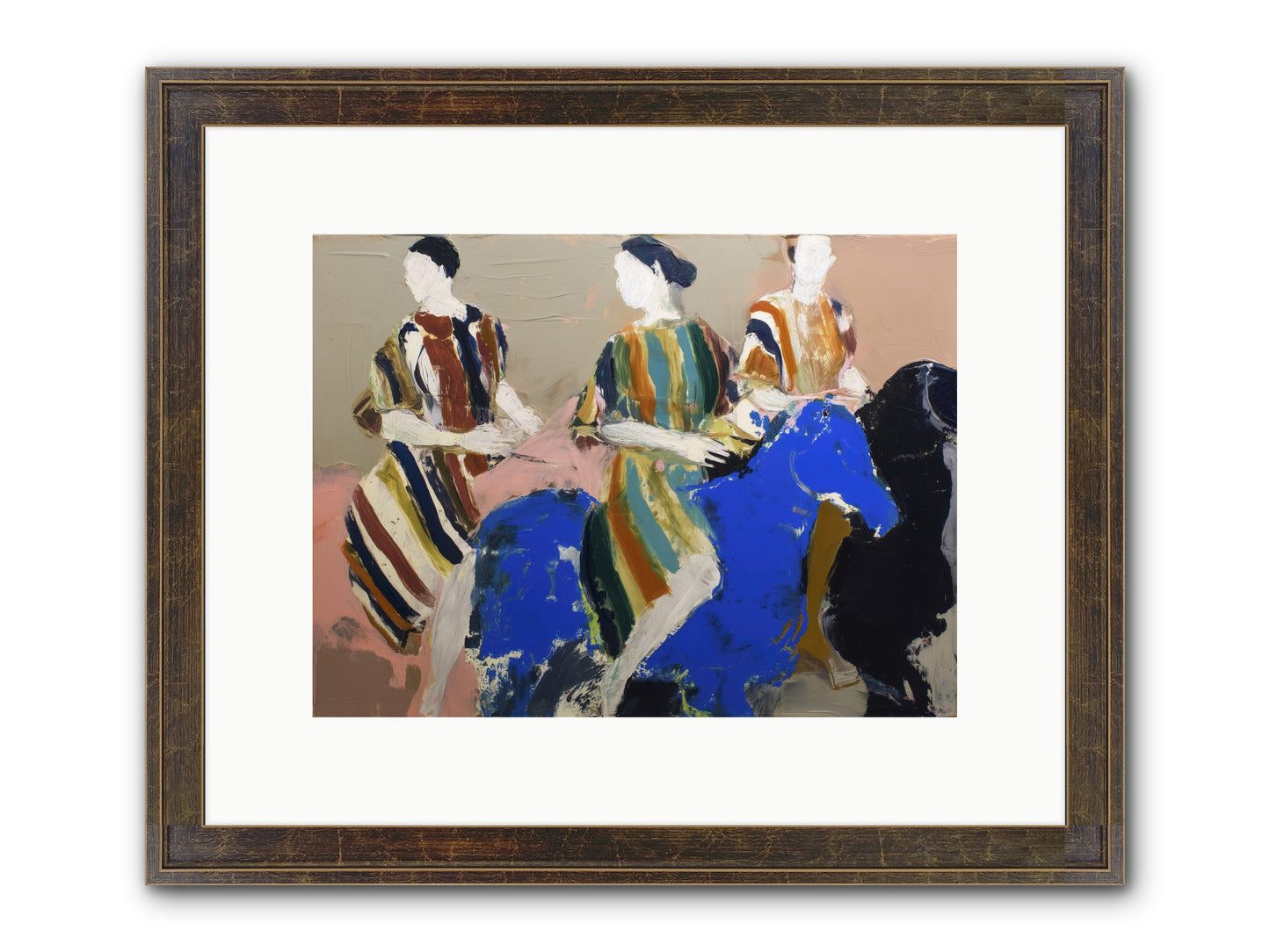 Folded Dawn Framed Print - Slimwoods Black/Gold 12x9