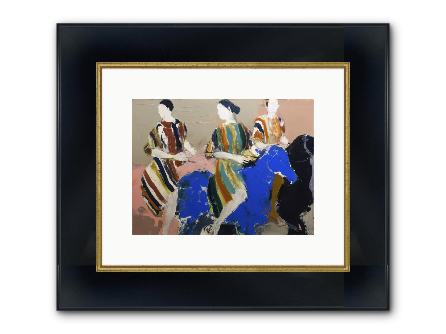 Folded Dawn Framed Print - Wide Black w/Gold 12x9