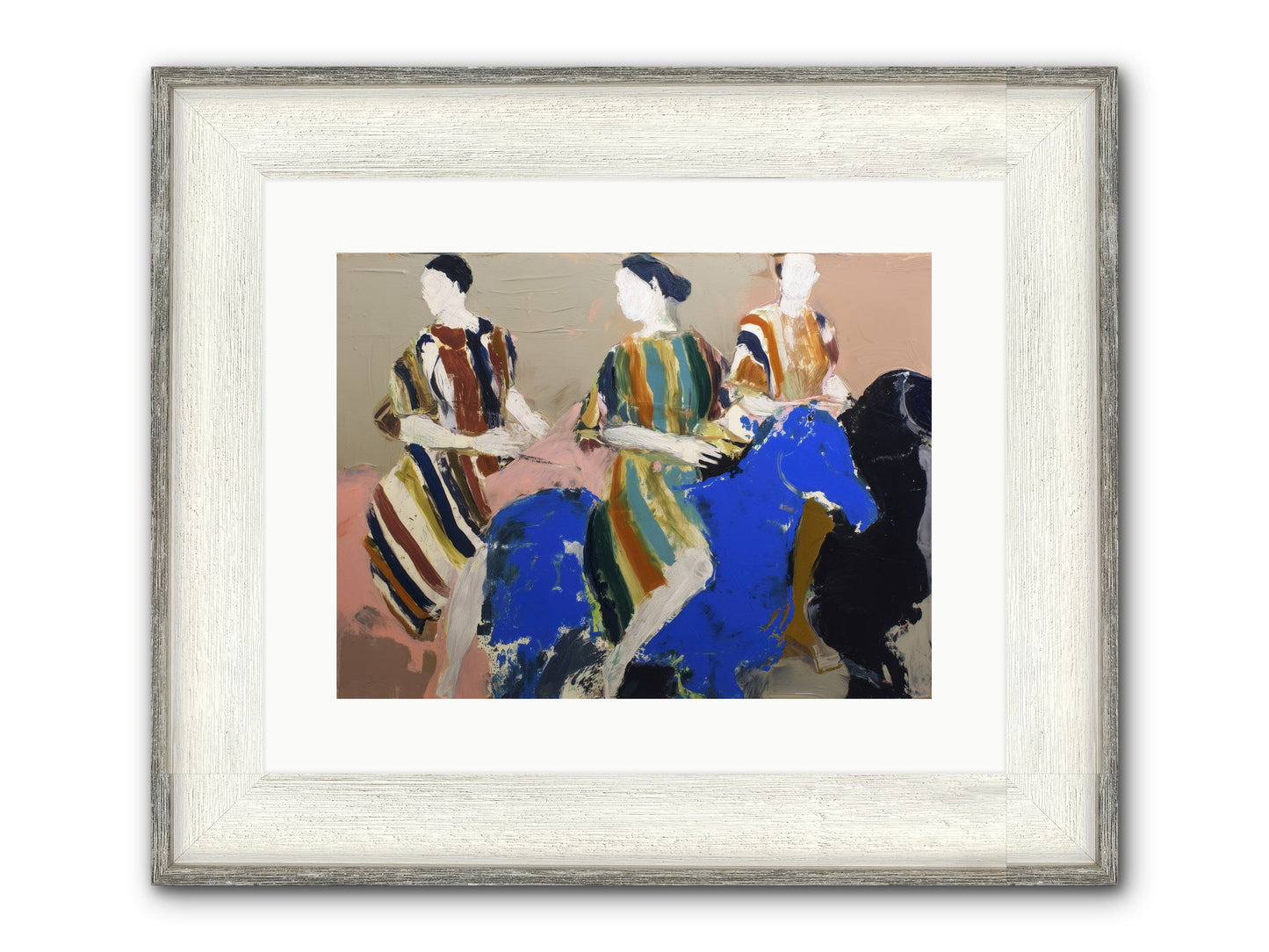 Folded Dawn Framed Print - Driftwood White 16x12