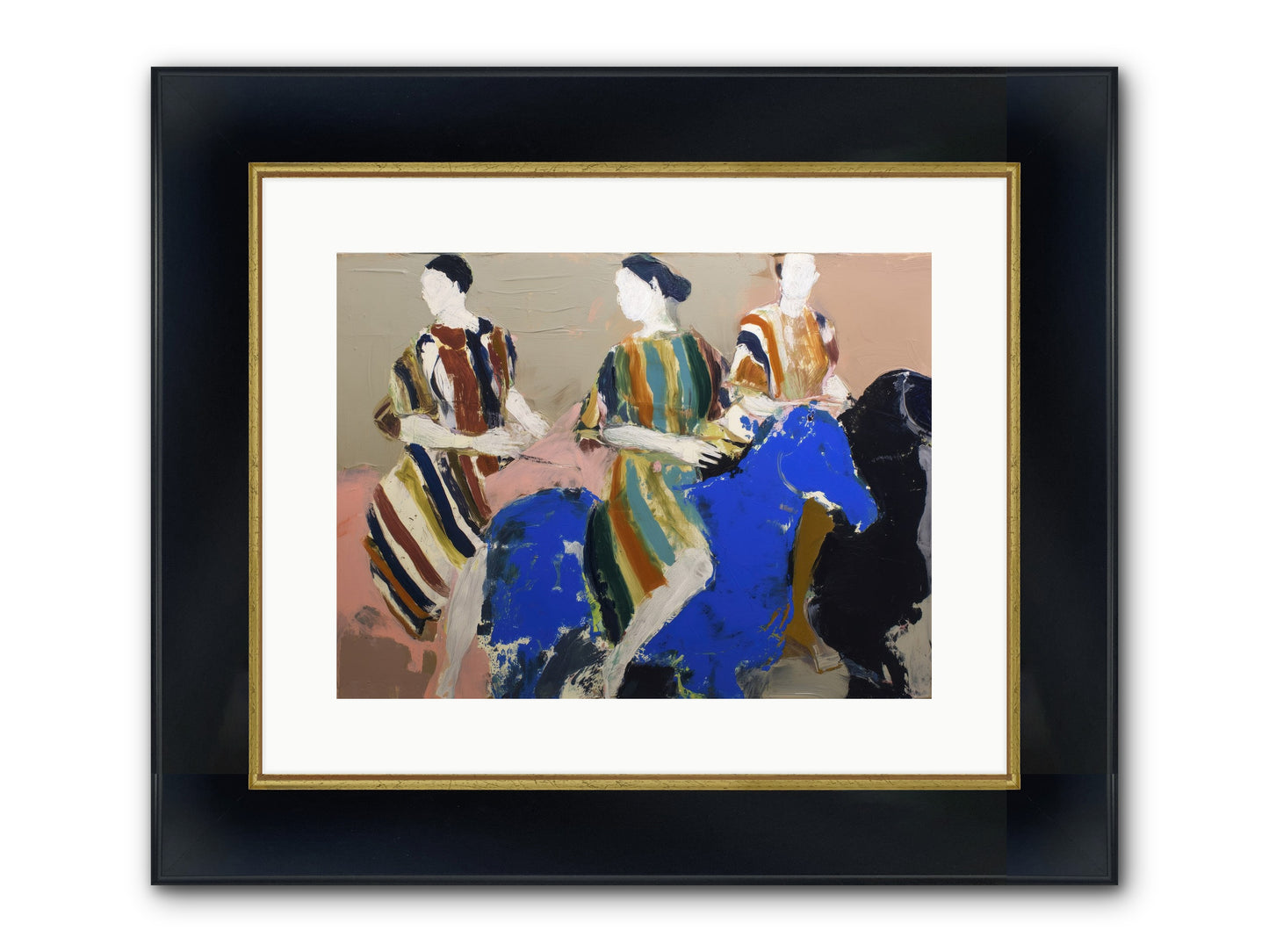 Folded Dawn Framed Print - Wide Black w/Gold 16x12