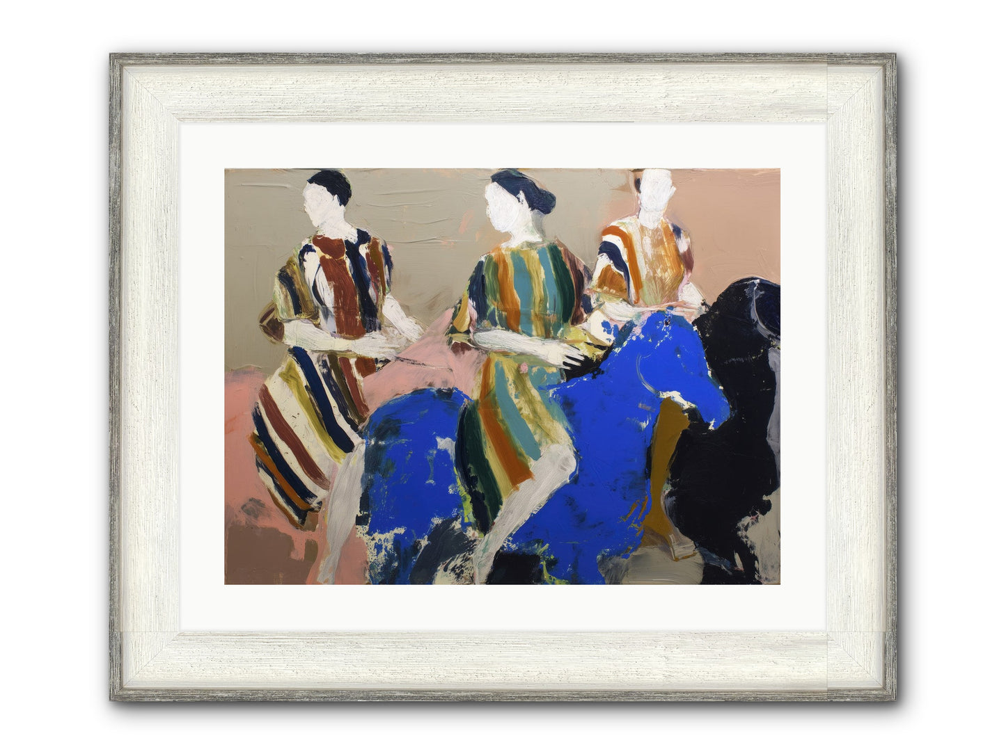 Folded Dawn Framed Print - Driftwood White 24x18
