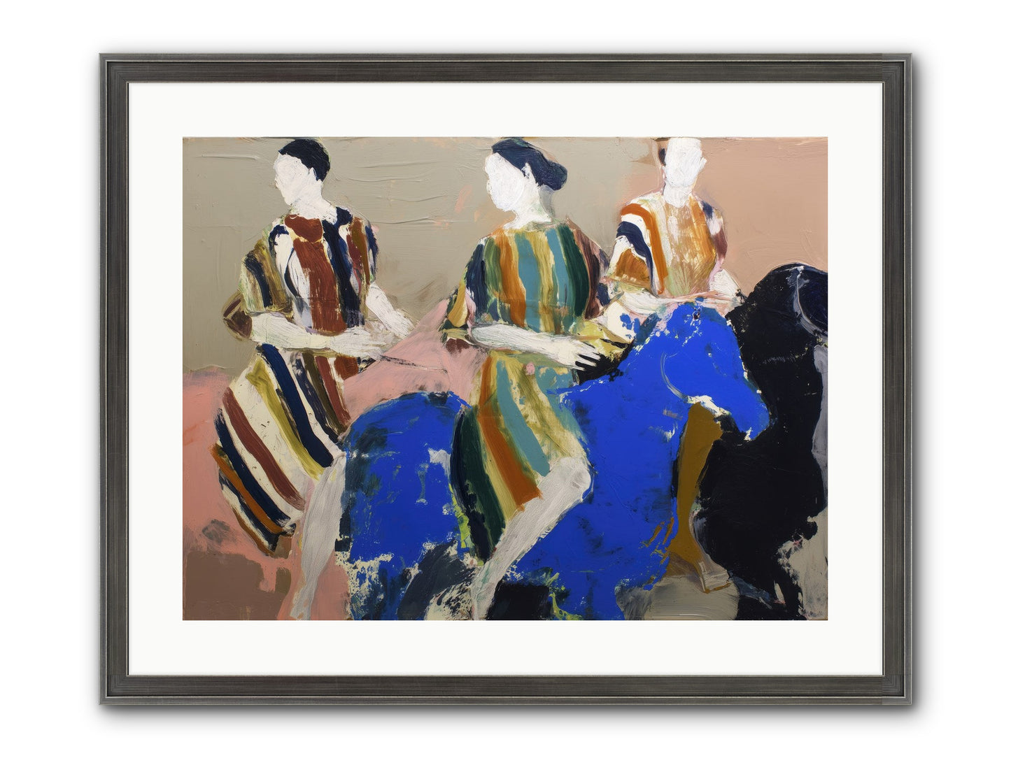 Folded Dawn Framed Print - Slimwoods Black/Silver 24x18