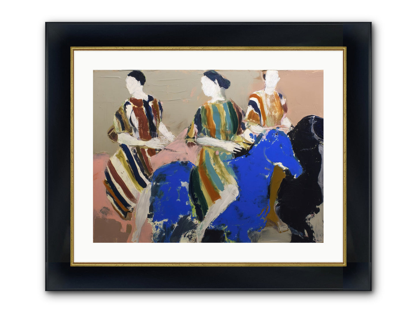 Folded Dawn Framed Print - Wide Black w/Gold 24x18