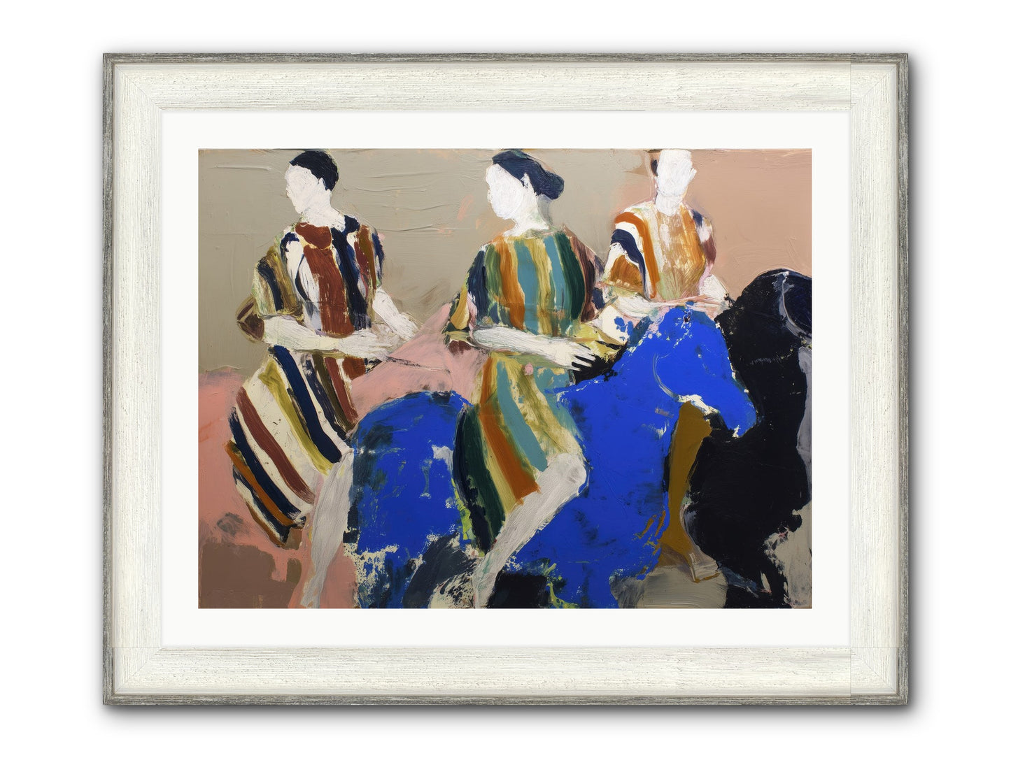 Folded Dawn Framed Print - Driftwood White 32x24