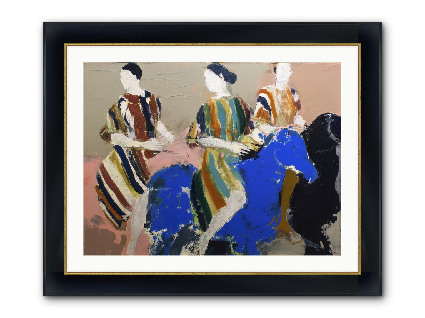 Folded Dawn Framed Print - Wide Black w/Gold 32x24