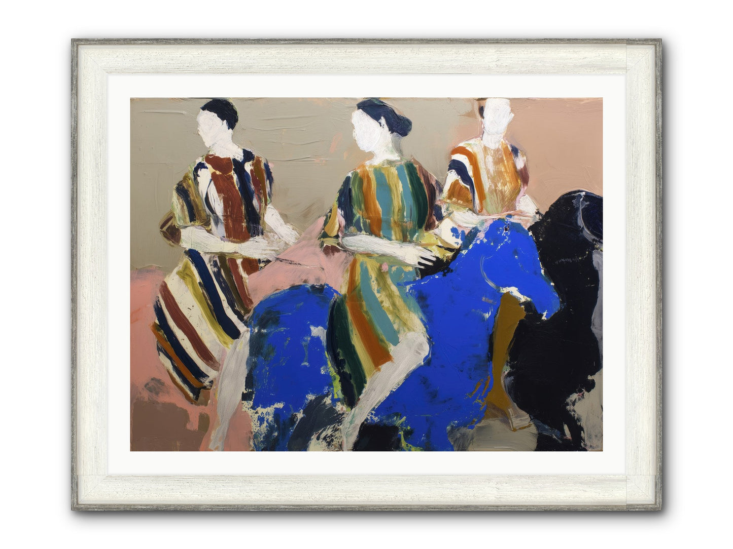 Folded Dawn Framed Print - Driftwood White 40x30