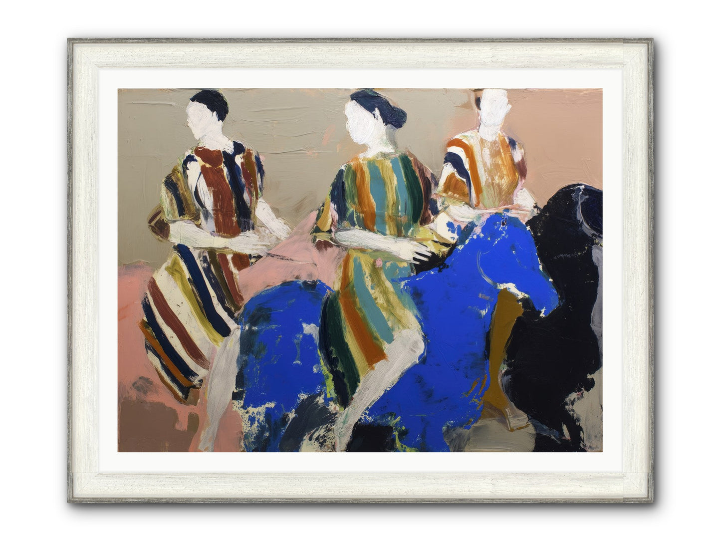 Folded Dawn Framed Print - Driftwood White 48x36
