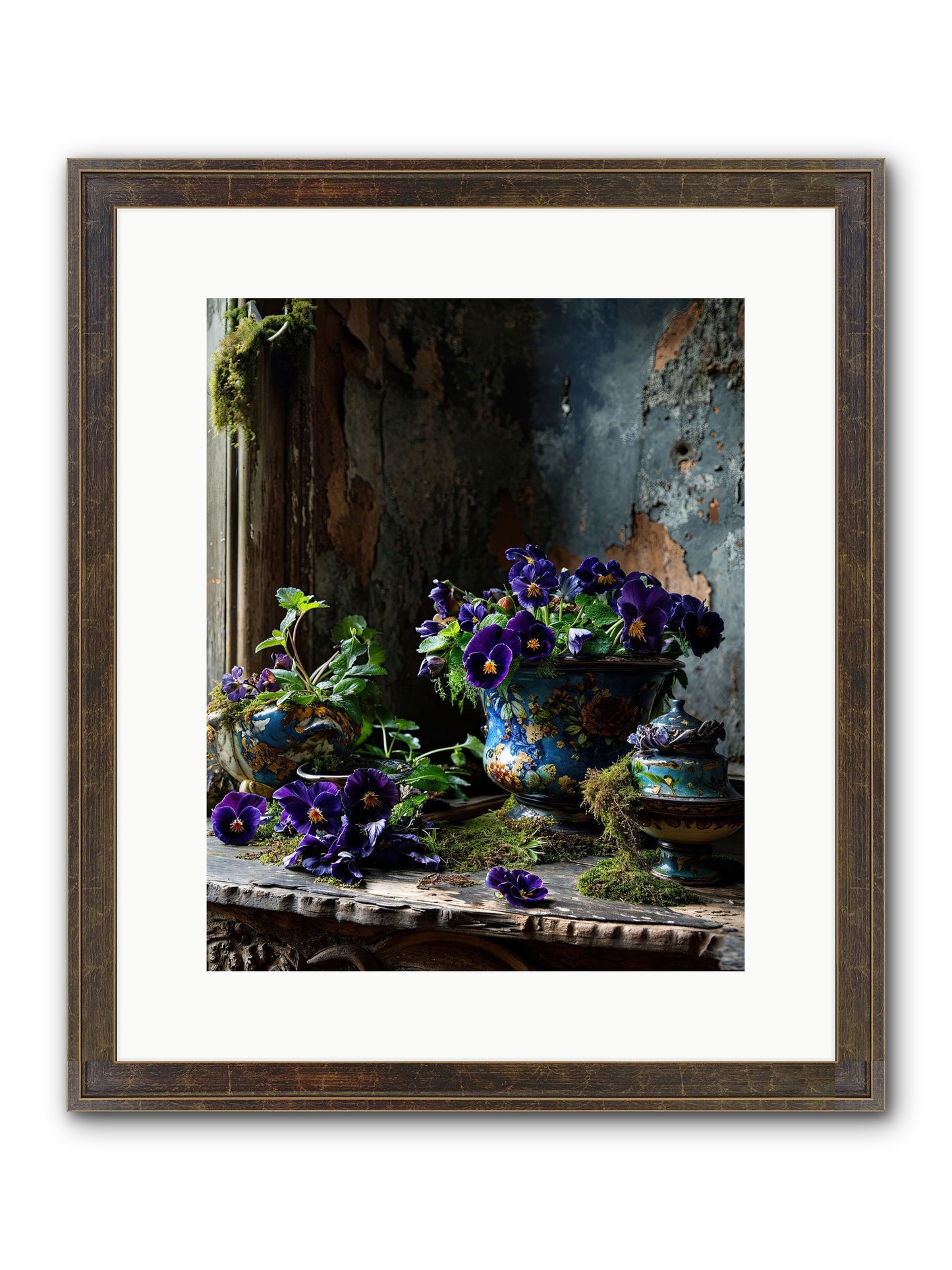 Folly's Fare Framed Print - Slimwoods Black/Gold 12x15