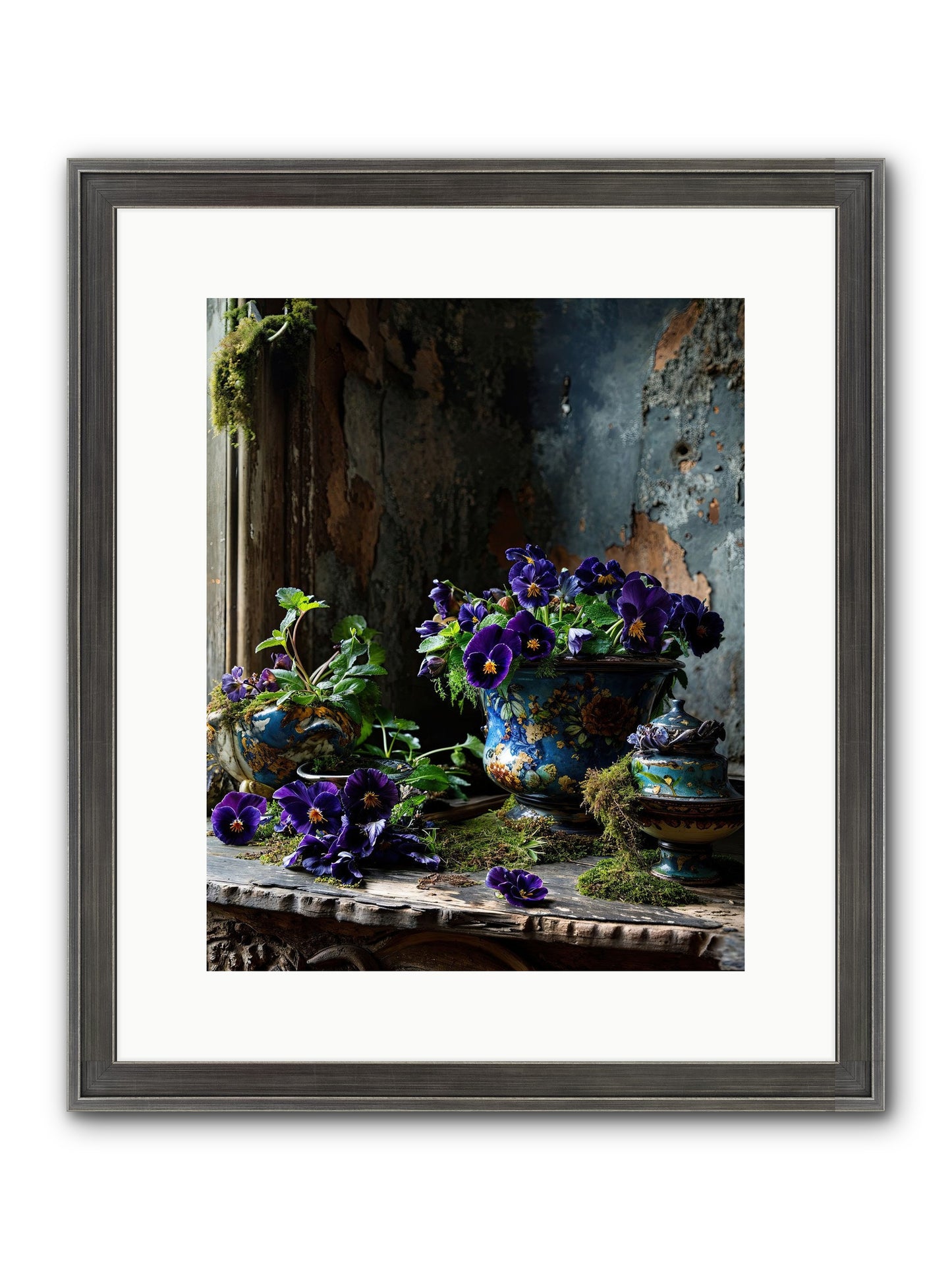 Folly's Fare Framed Print - Slimwoods Black/Silver 12x15