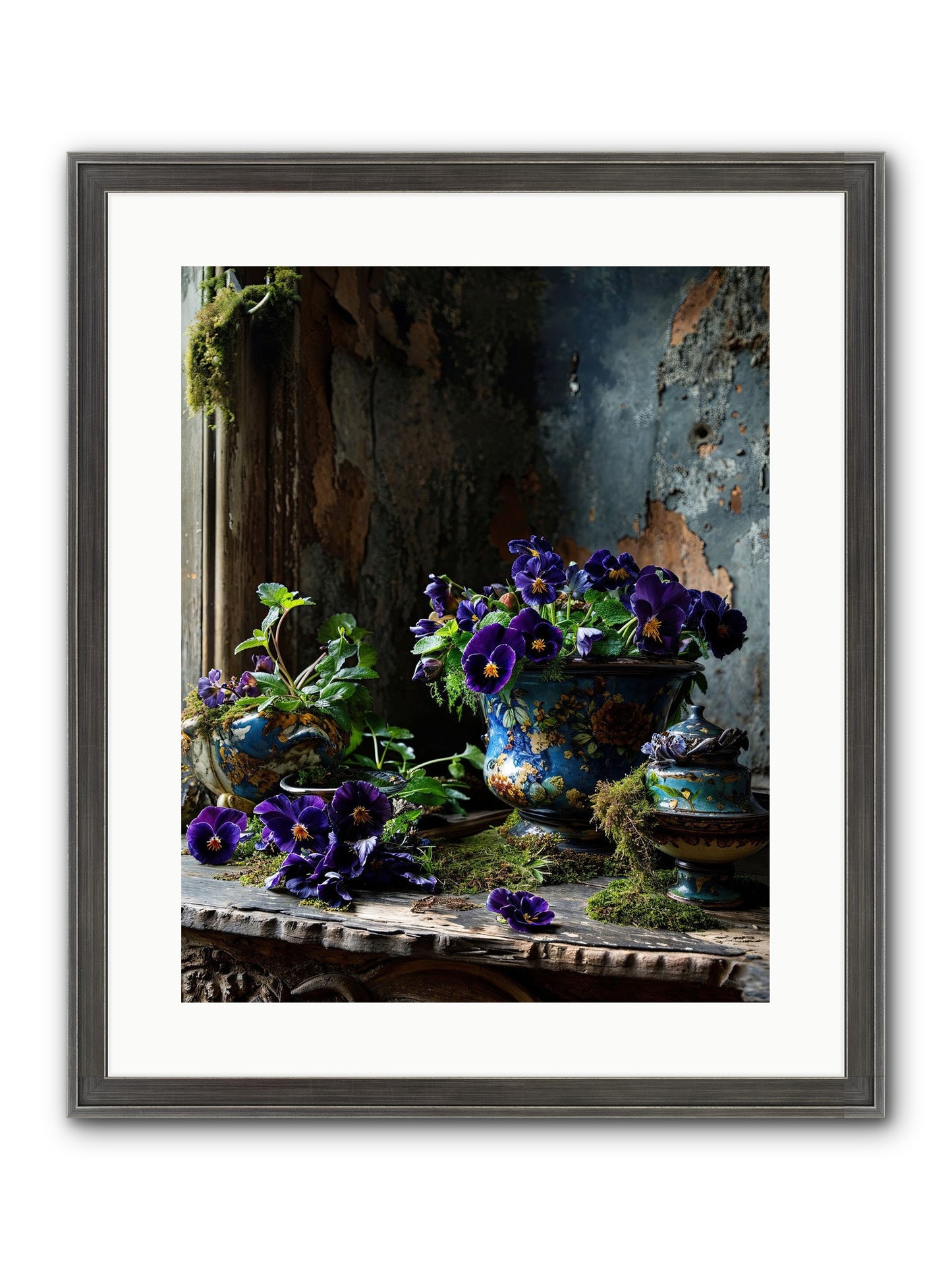 Folly's Fare Framed Print - Slimwoods Black/Silver 16x20