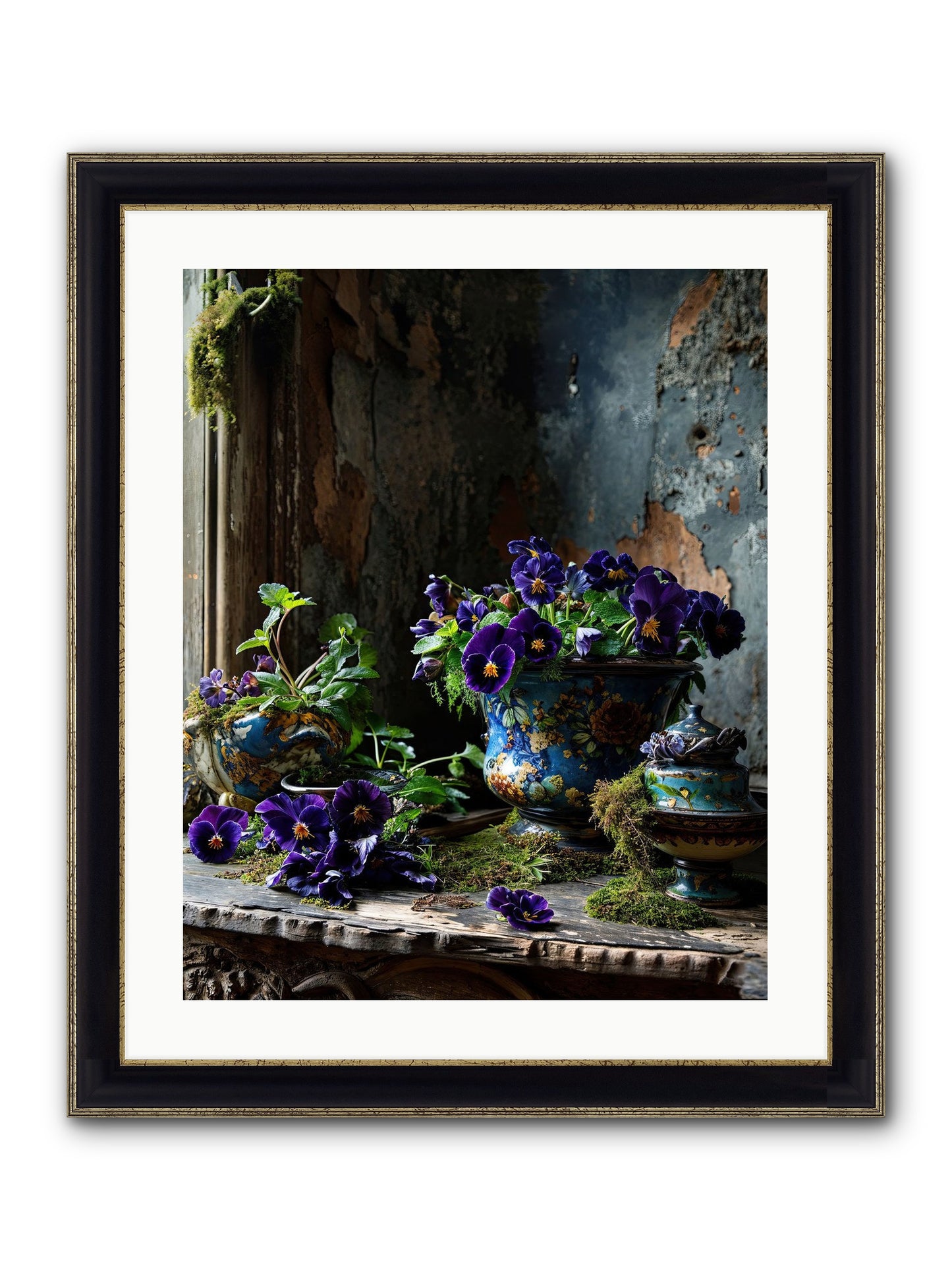 Folly's Fare Framed Print - Black & Gold 20x25