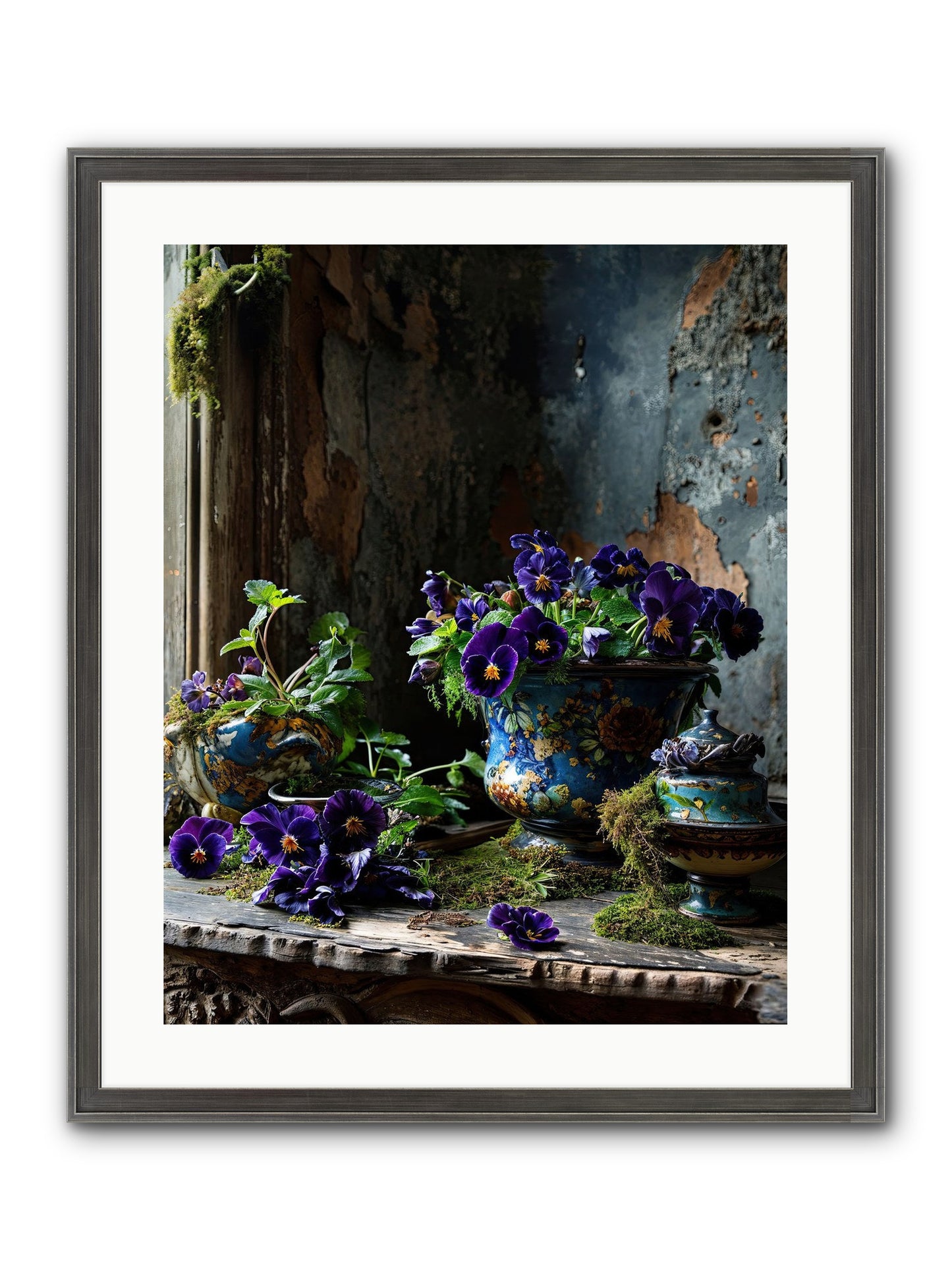 Folly's Fare Framed Print - Slimwoods Black/Silver 20x25