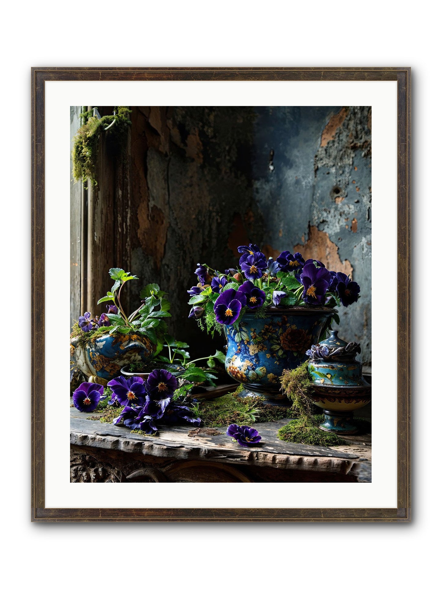 Folly's Fare Framed Print - Slimwoods Black/Gold 24x30