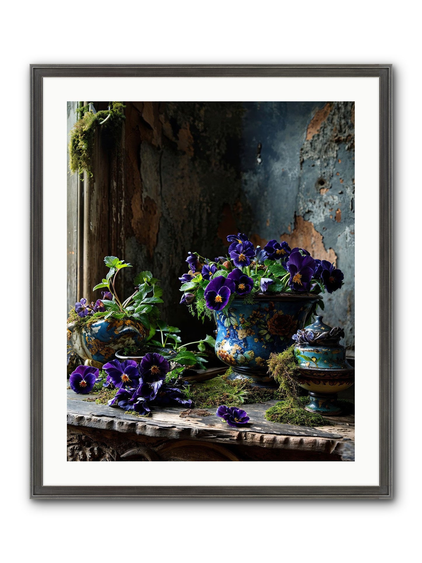 Folly's Fare Framed Print - Slimwoods Black/Silver 24x30