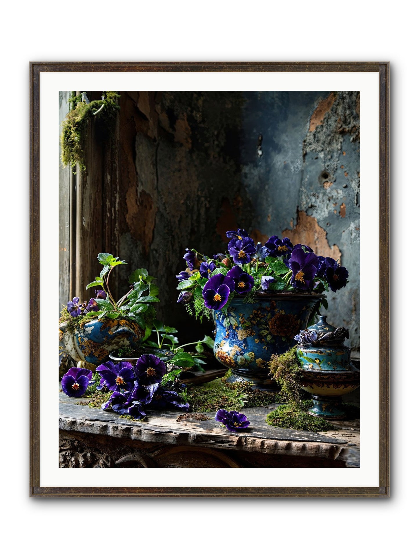 Folly's Fare Framed Print - Slimwoods Black/Gold 32x40