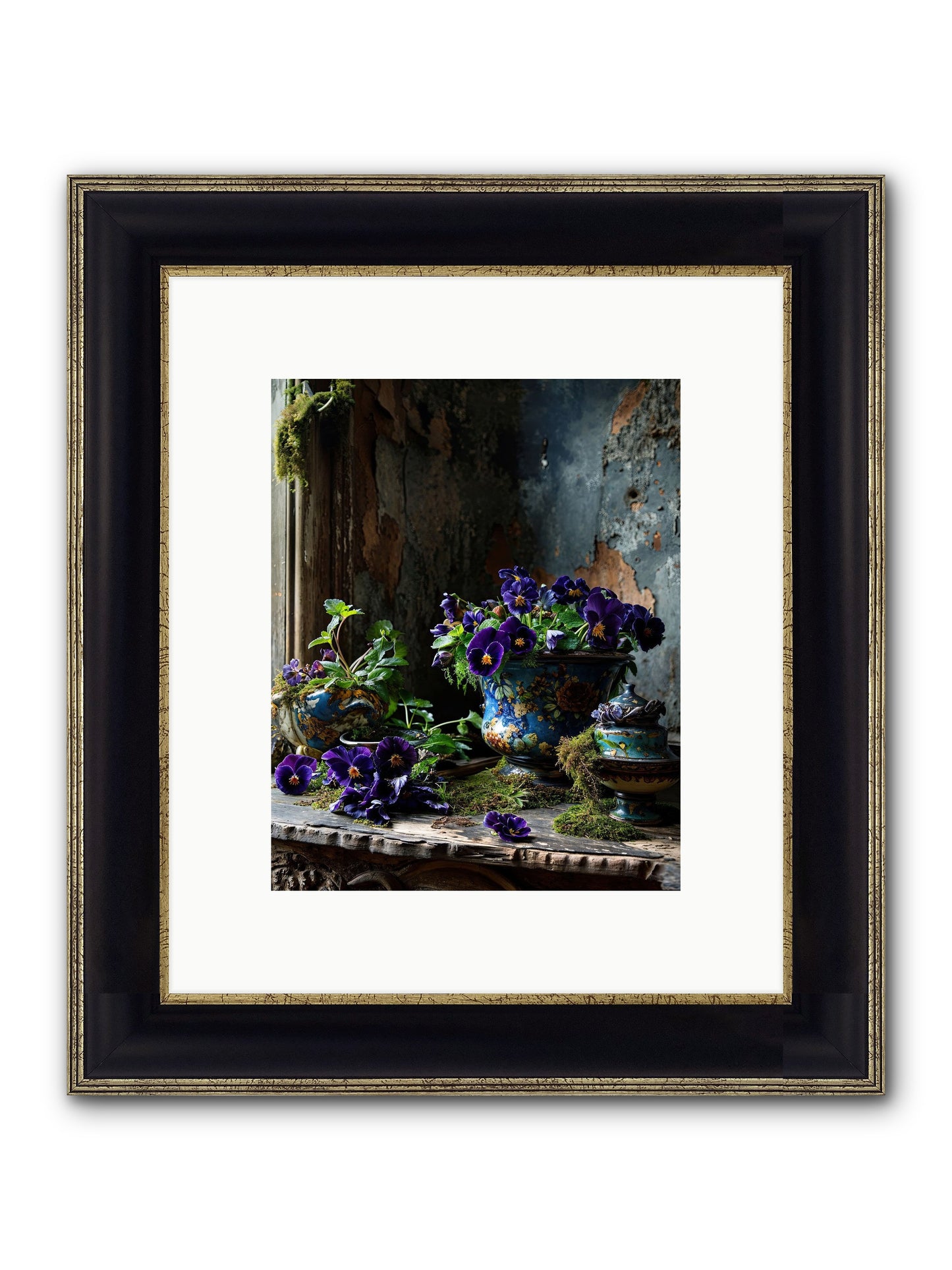 Folly's Fare Framed Print - Black & Gold 8x10