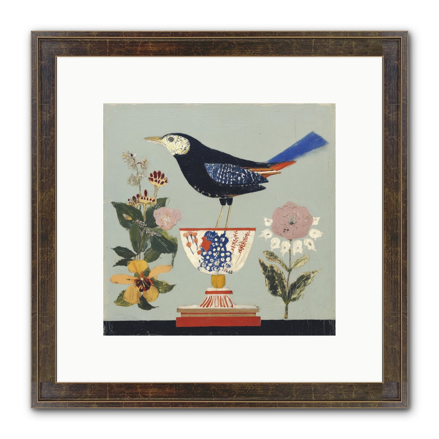 Footnotes From A Faded Ballroom Framed Print - Slimwoods Black/Gold 10x10