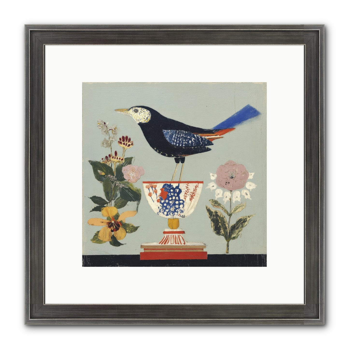 Footnotes From A Faded Ballroom Framed Print - Slimwoods Black/Silver 10x10