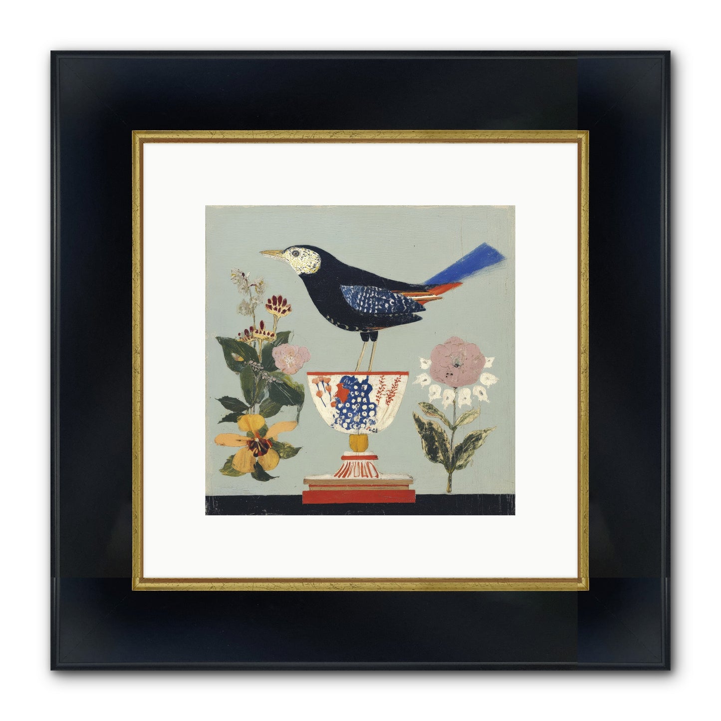 Footnotes From A Faded Ballroom Framed Print - Wide Black w/Gold 10x10