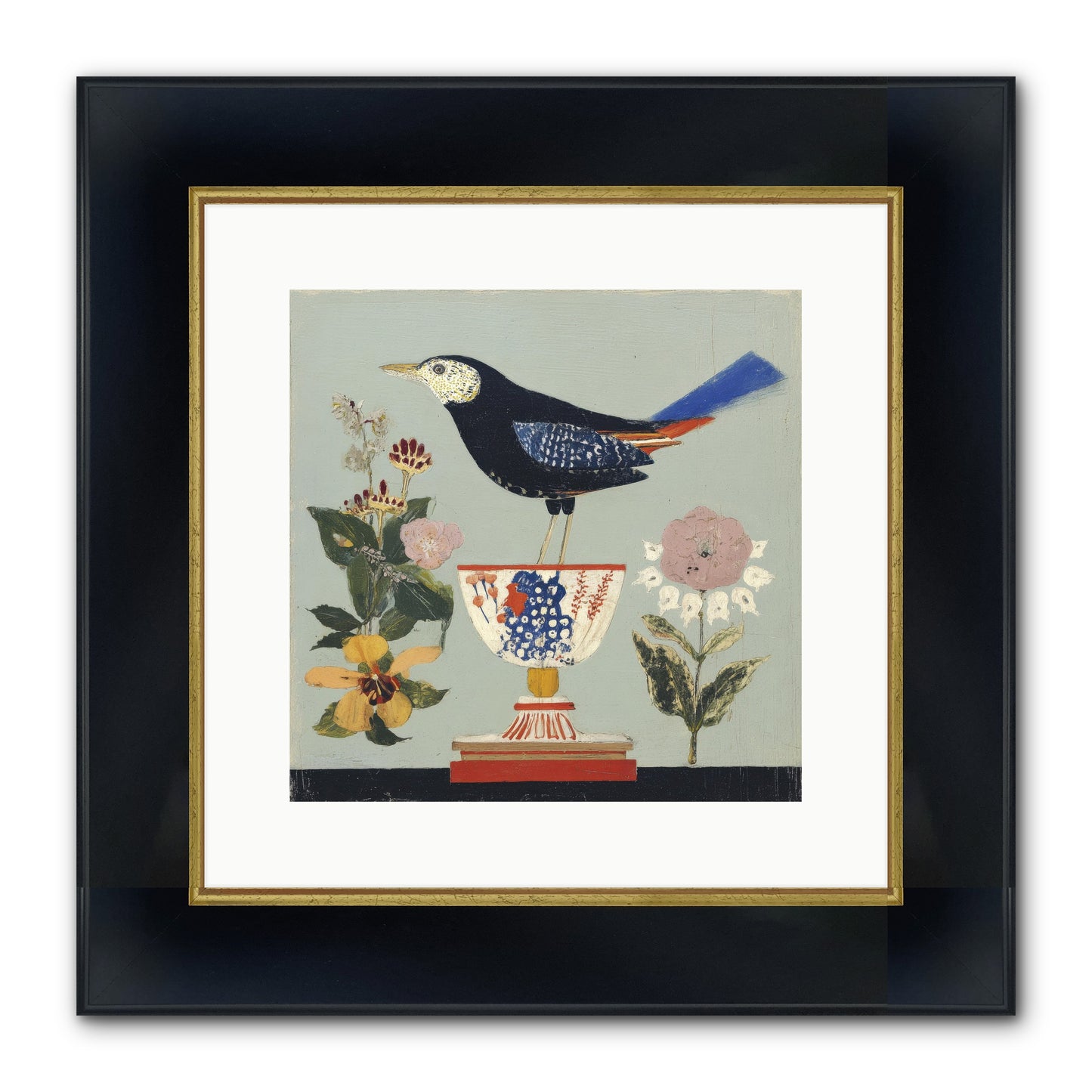 Footnotes From A Faded Ballroom Framed Print - Wide Black w/Gold 12x12