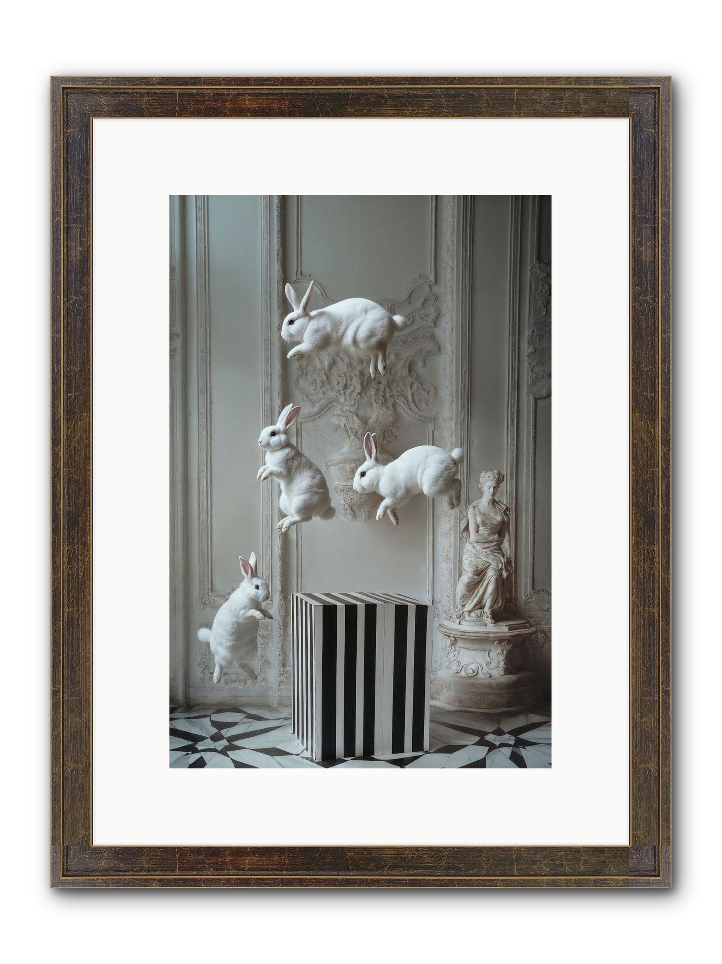 Footprints In The Sky Framed Print - Slimwoods Black/Gold 10x15