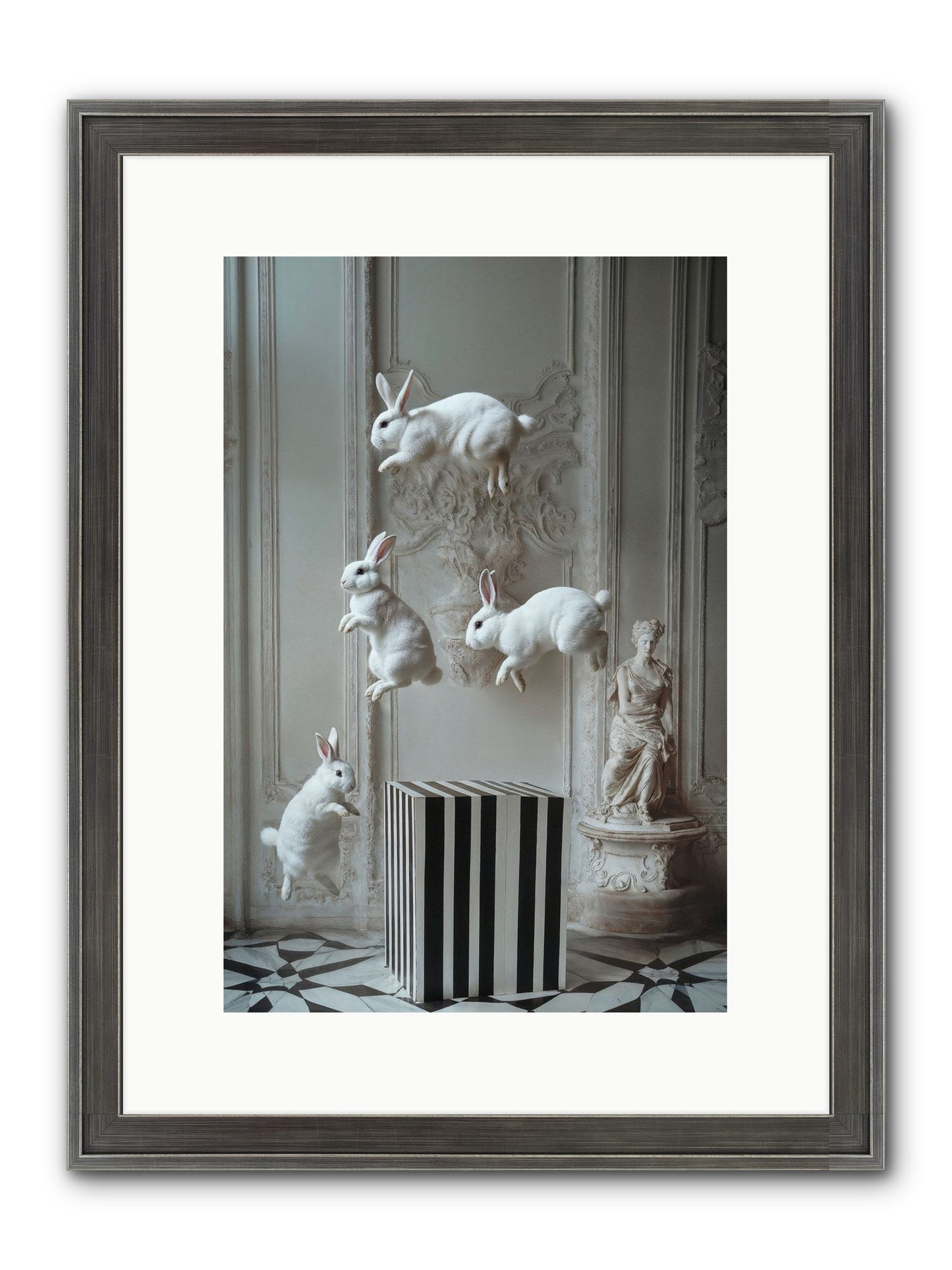 Footprints In The Sky Framed Print - Slimwoods Black/Silver 10x15