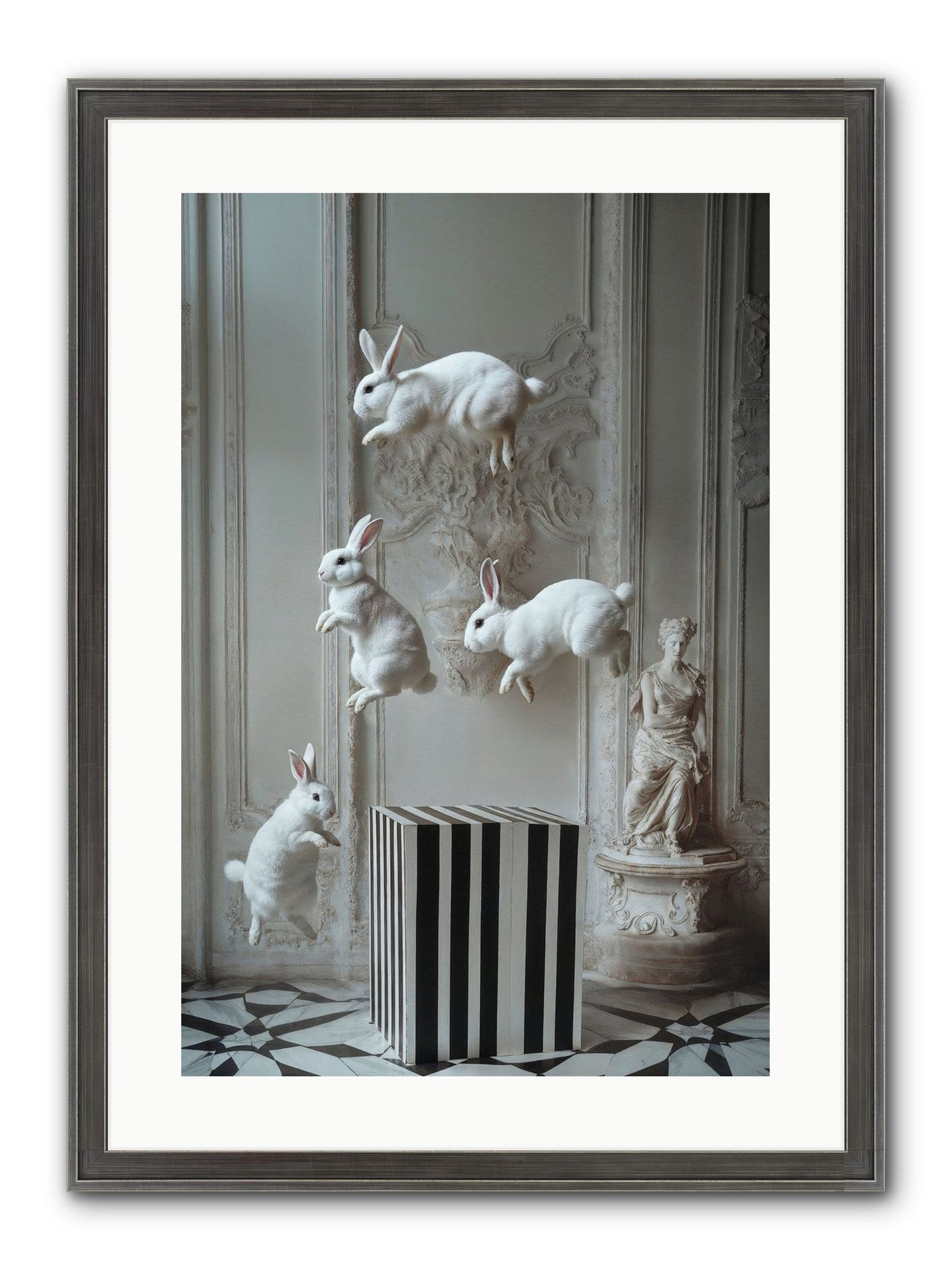 Footprints In The Sky Framed Print - Slimwoods Black/Silver 16x24