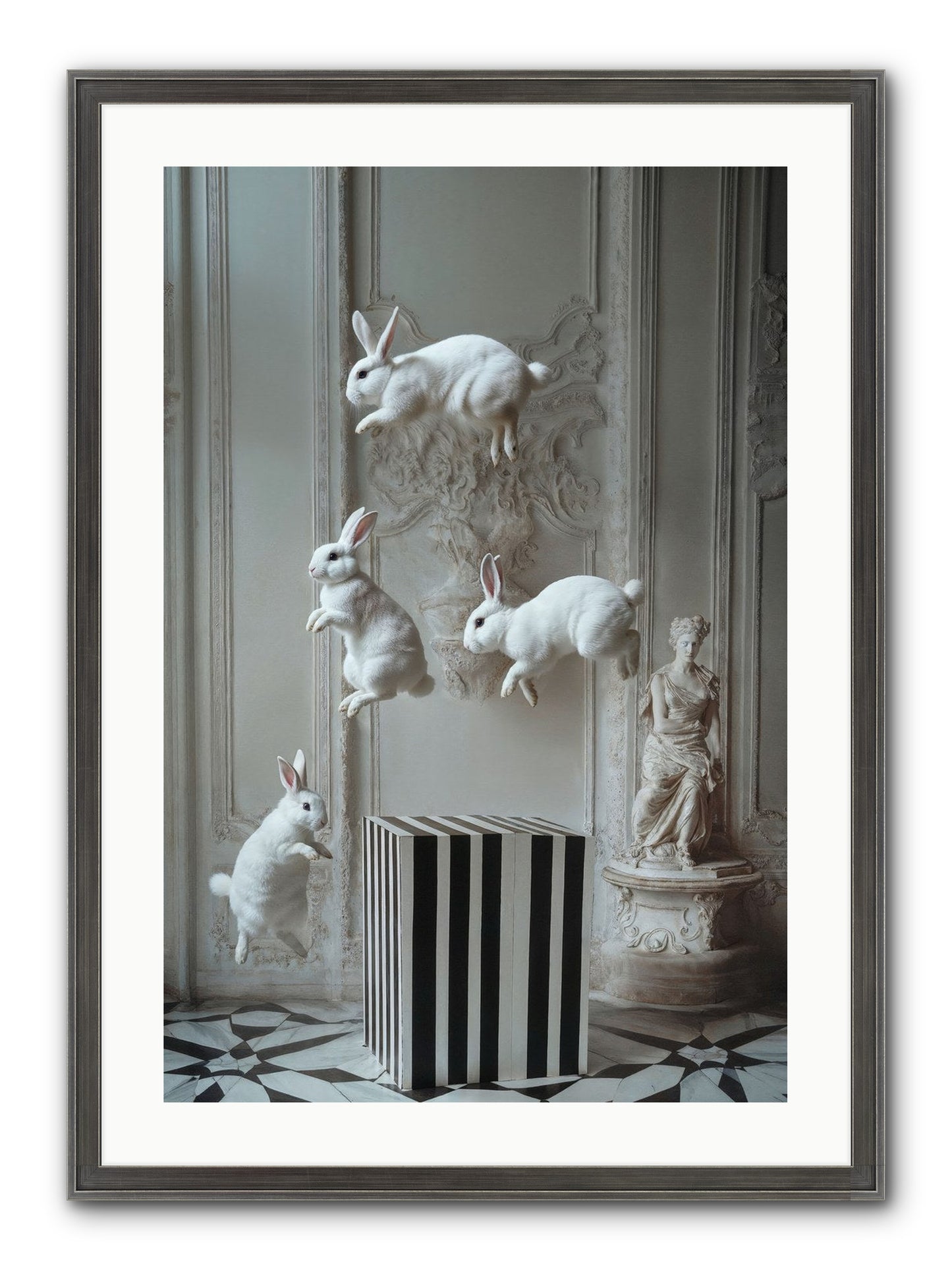 Footprints In The Sky Framed Print - Slimwoods Black/Silver 20x30