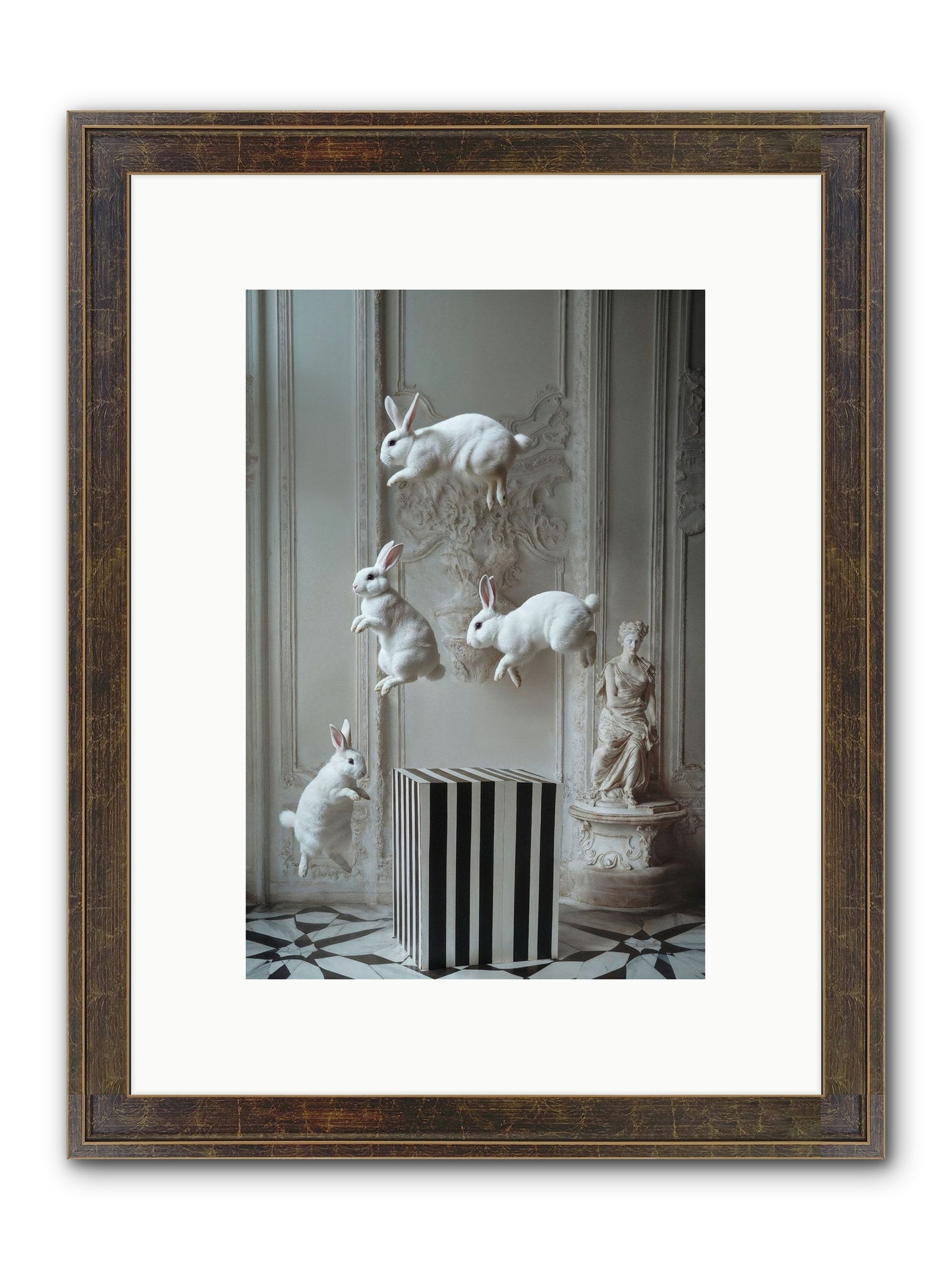 Footprints In The Sky Framed Print - Slimwoods Black/Gold 8x12