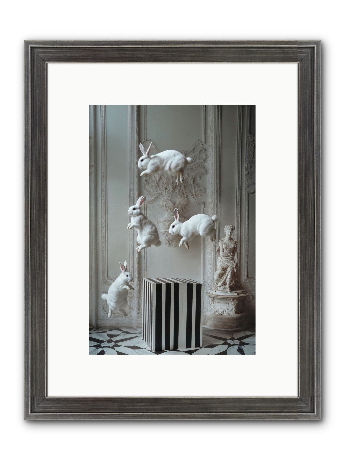 Footprints In The Sky Framed Print - Slimwoods Black/Silver 8x12