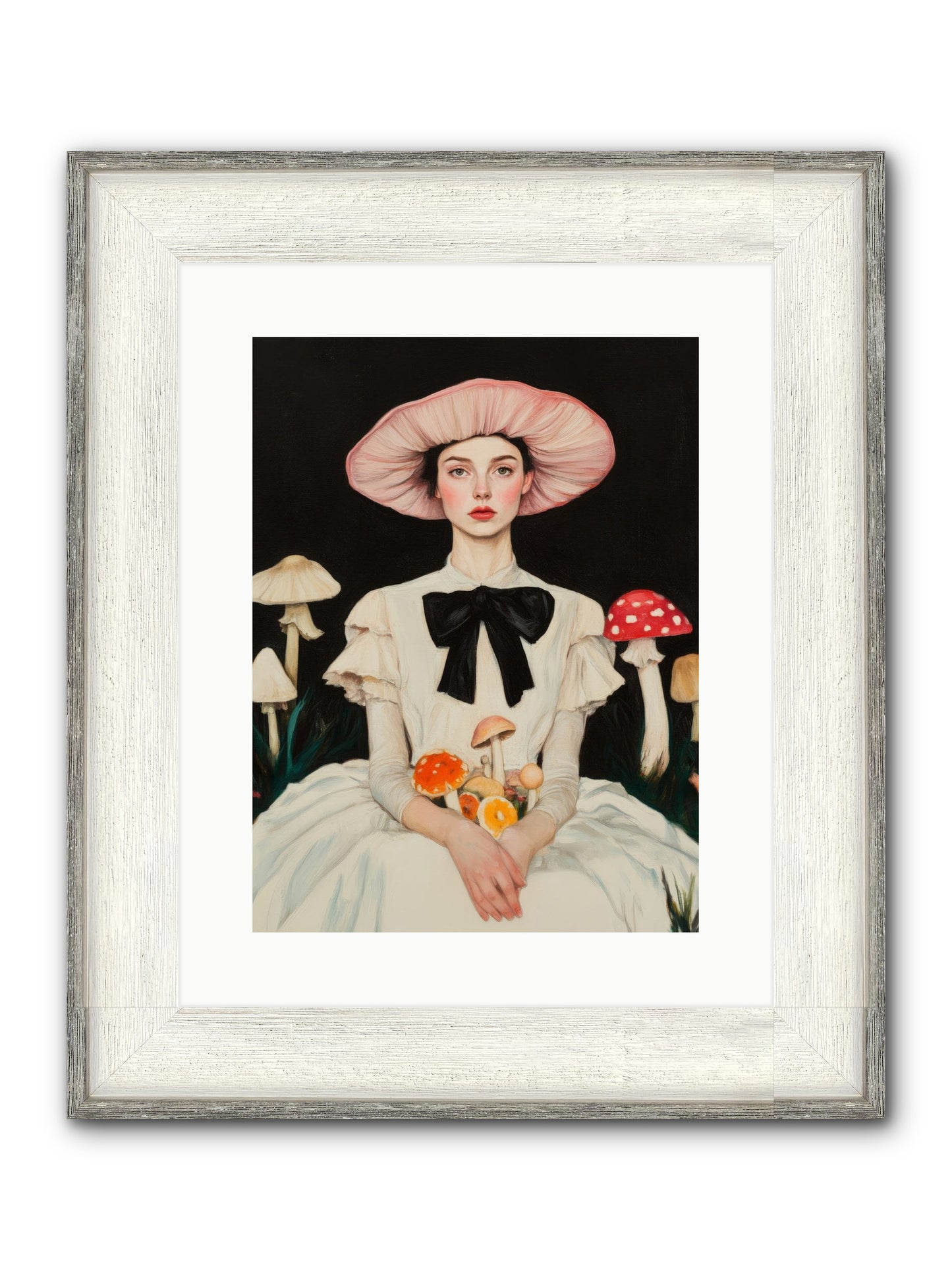 Forest Floor Queen Framed Print - Driftwood White 12x16