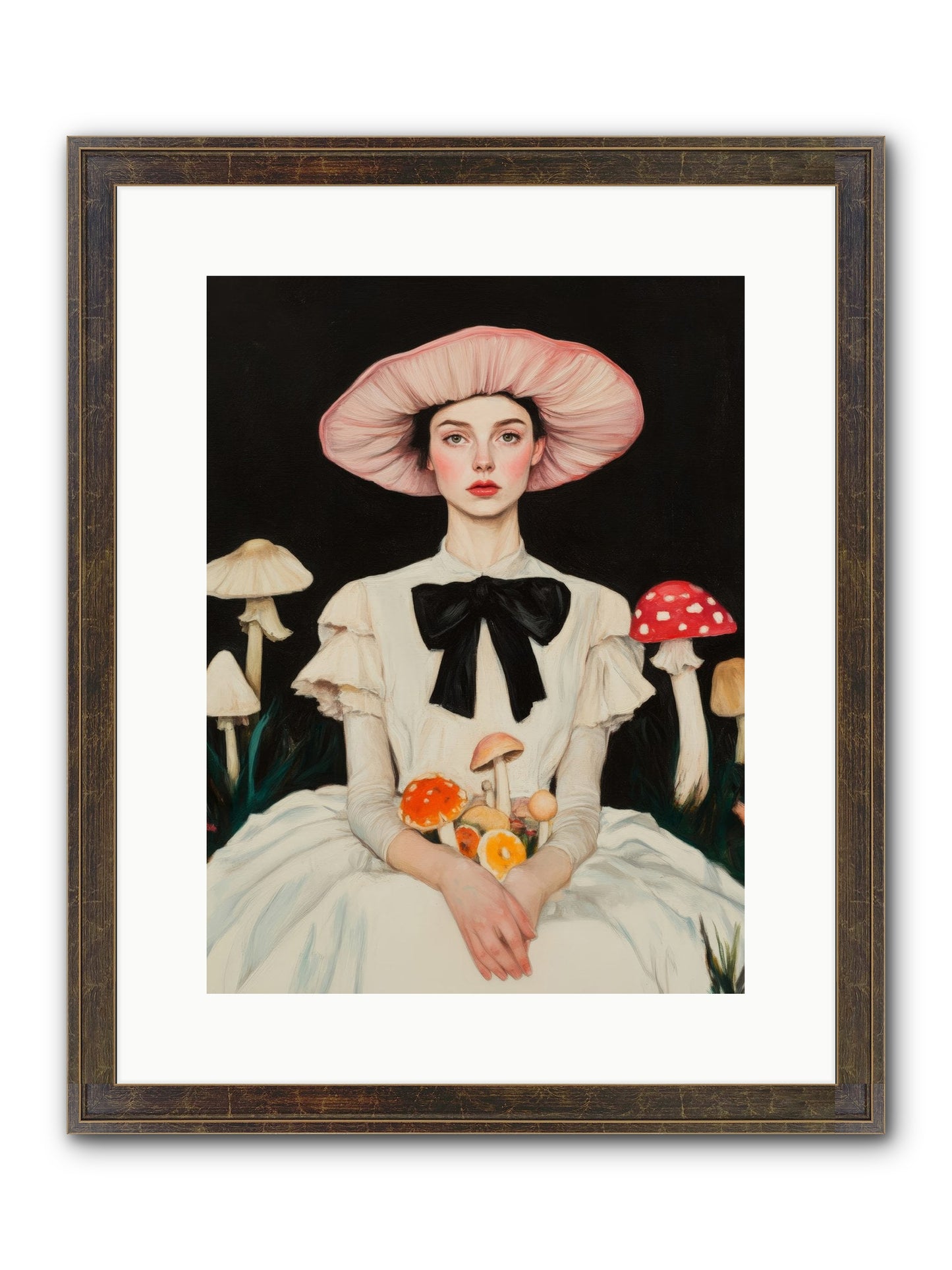 Forest Floor Queen Framed Print - Slimwoods Black/Gold 12x16