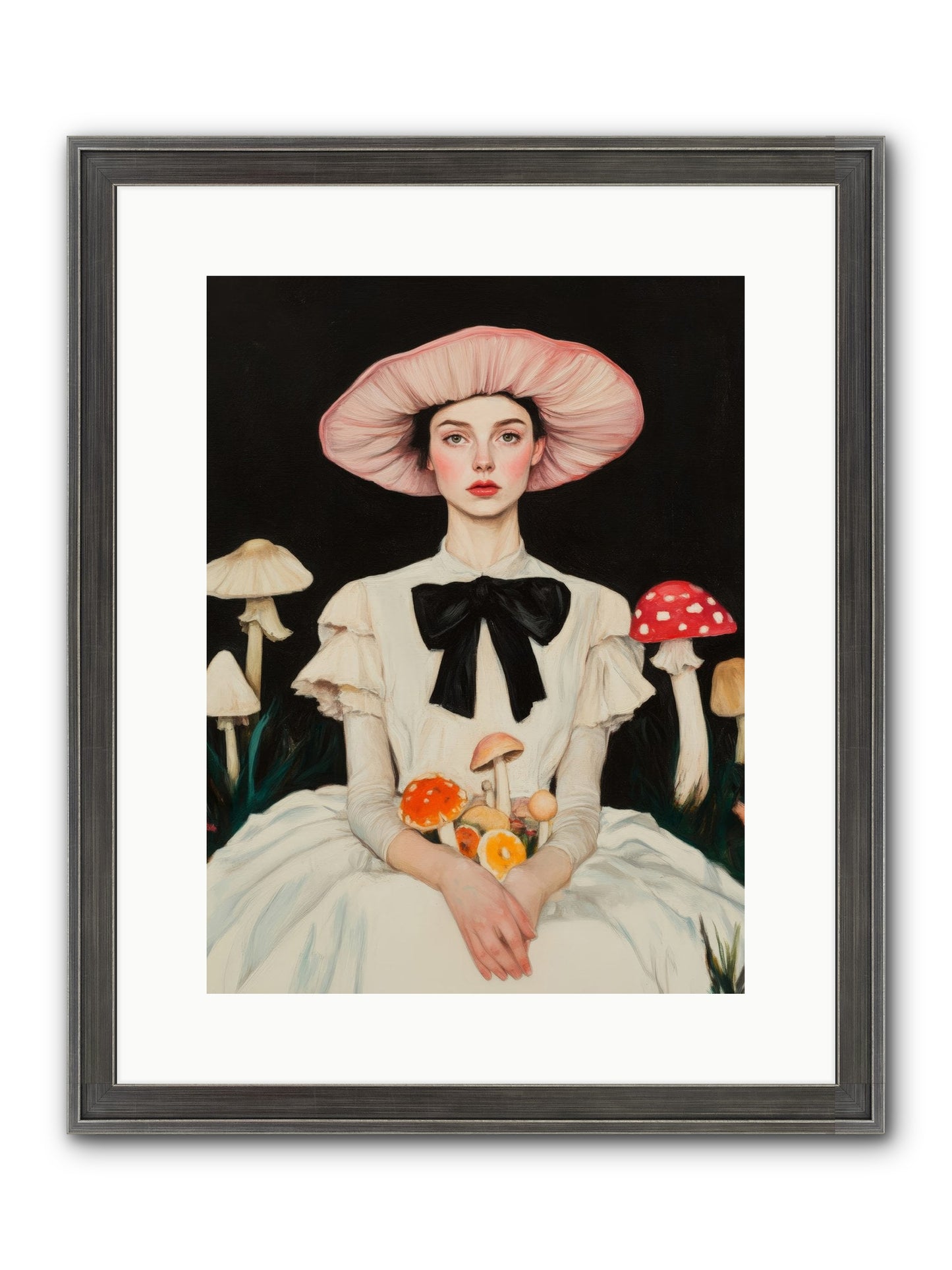 Forest Floor Queen Framed Print - Slimwoods Black/Silver 12x16