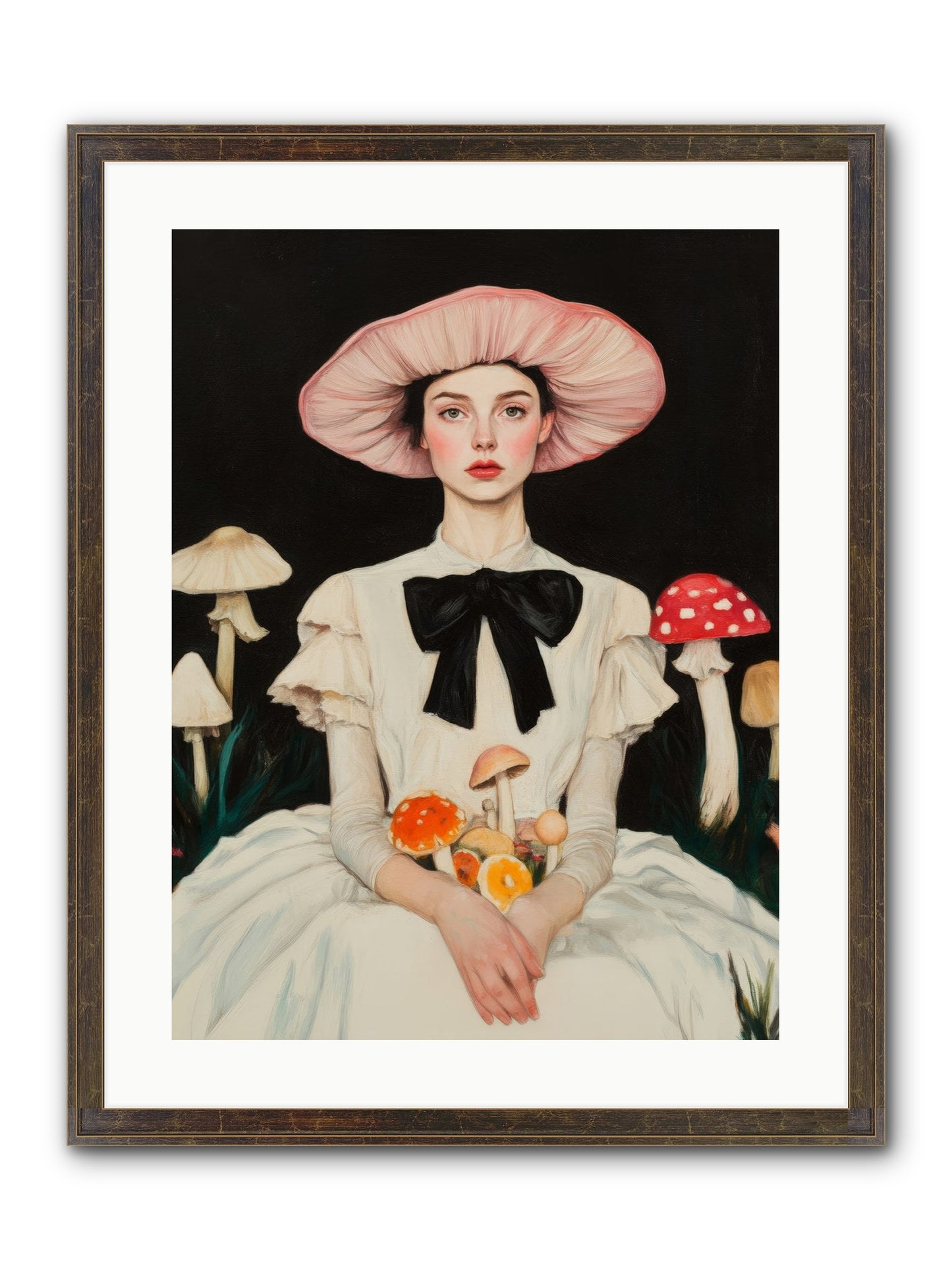 Forest Floor Queen Framed Print - Slimwoods Black/Gold 18x24
