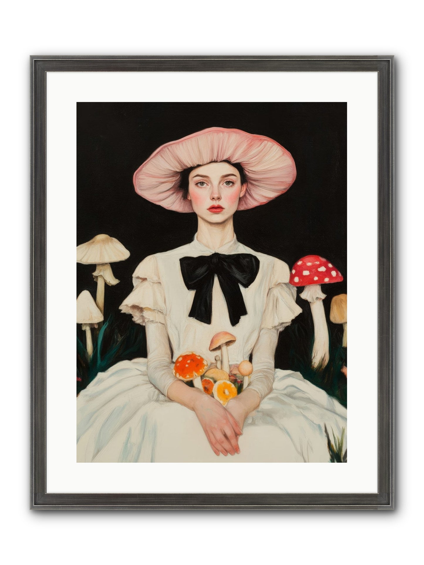 Forest Floor Queen Framed Print - Slimwoods Black/Silver 18x24