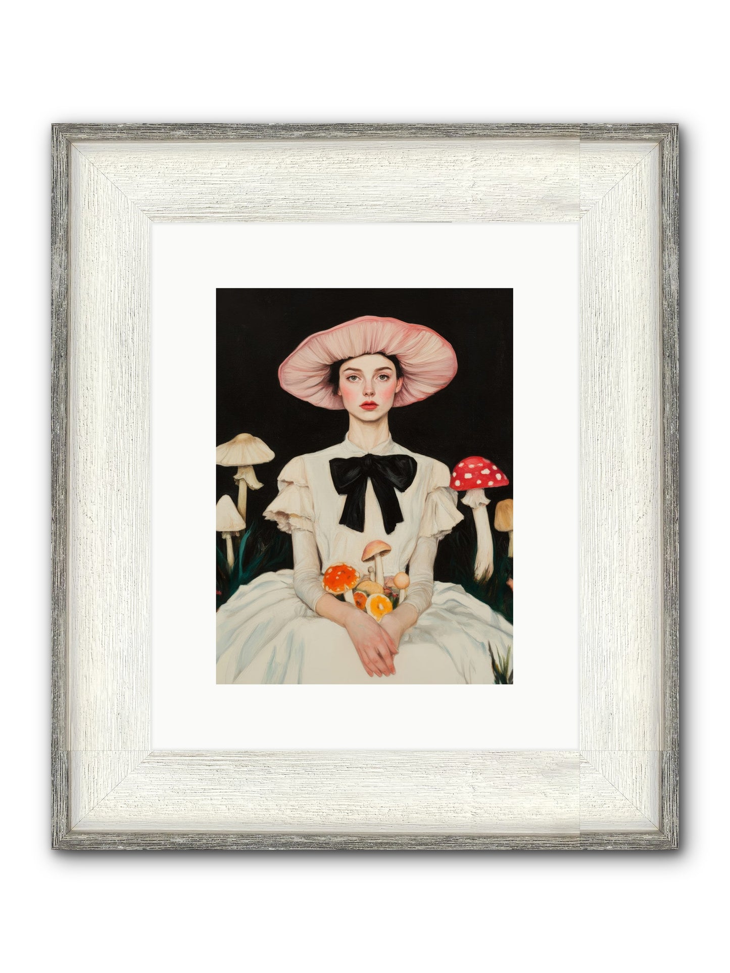 Forest Floor Queen Framed Print - Driftwood White 9x12