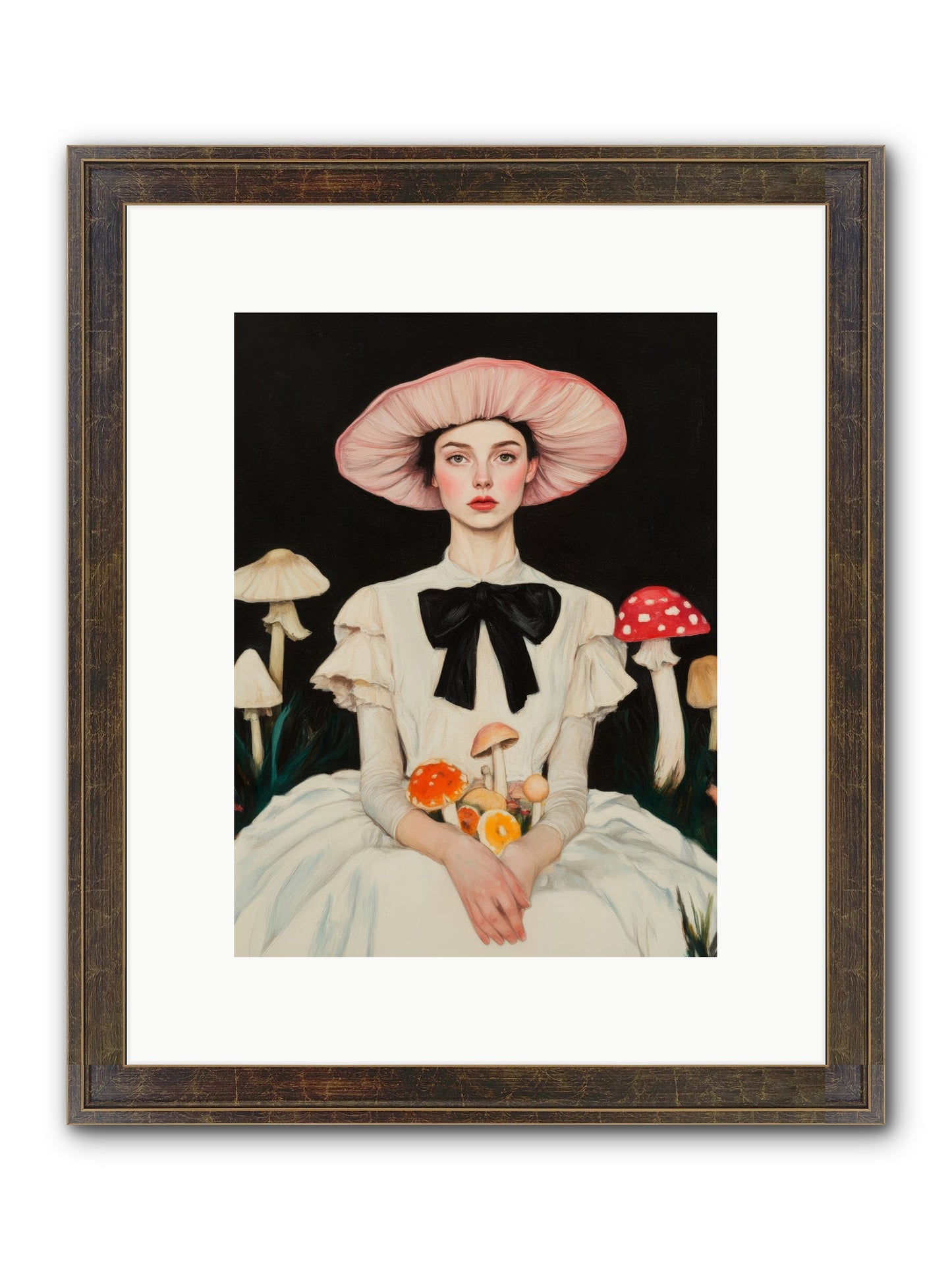 Forest Floor Queen Framed Print - Slimwoods Black/Gold 9x12