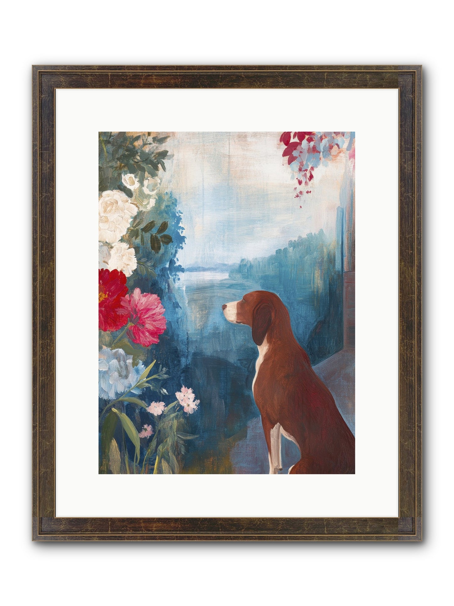 Forest Path Companion Framed Print - Slimwoods Black/Gold 12x16