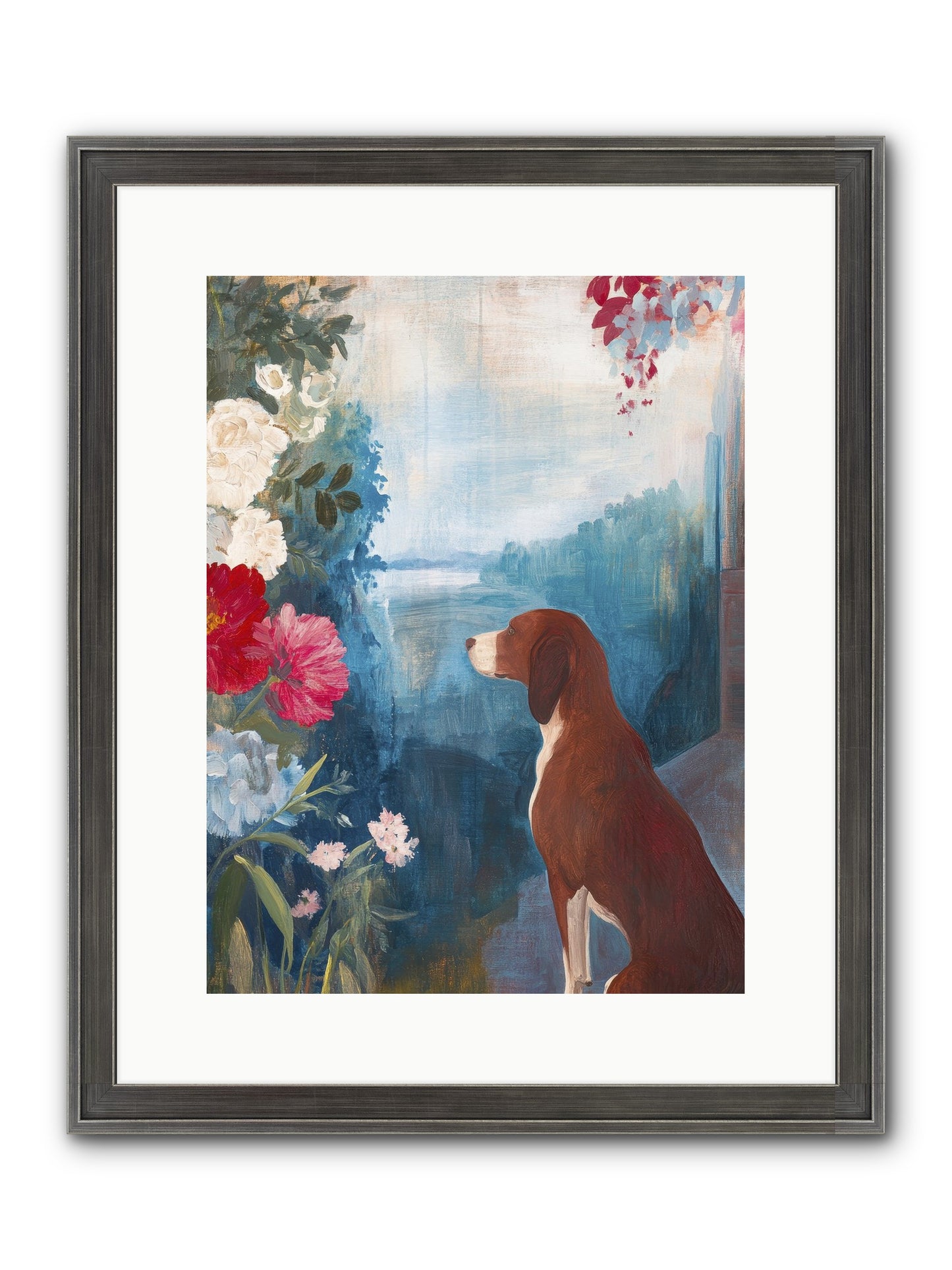 Forest Path Companion Framed Print - Slimwoods Black/Silver 12x16