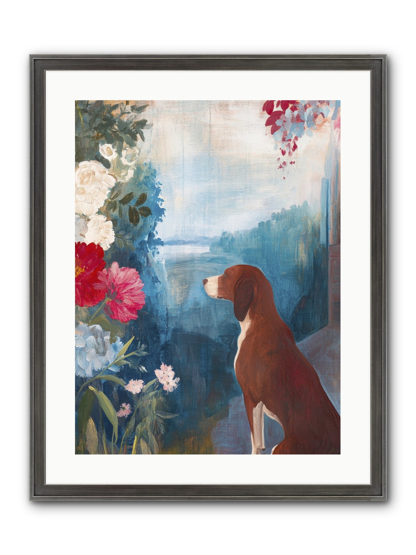 Forest Path Companion Framed Print - Slimwoods Black/Silver 18x24