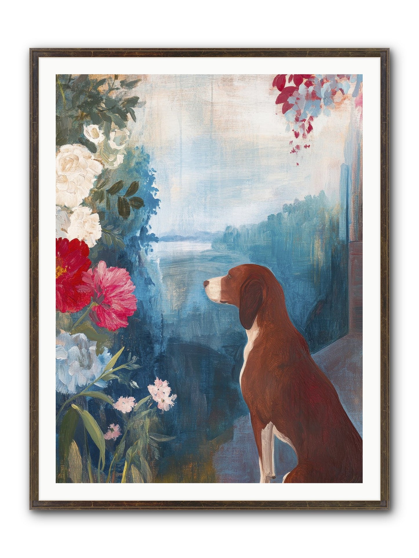Forest Path Companion Framed Print - Slimwoods Black/Gold 36x48