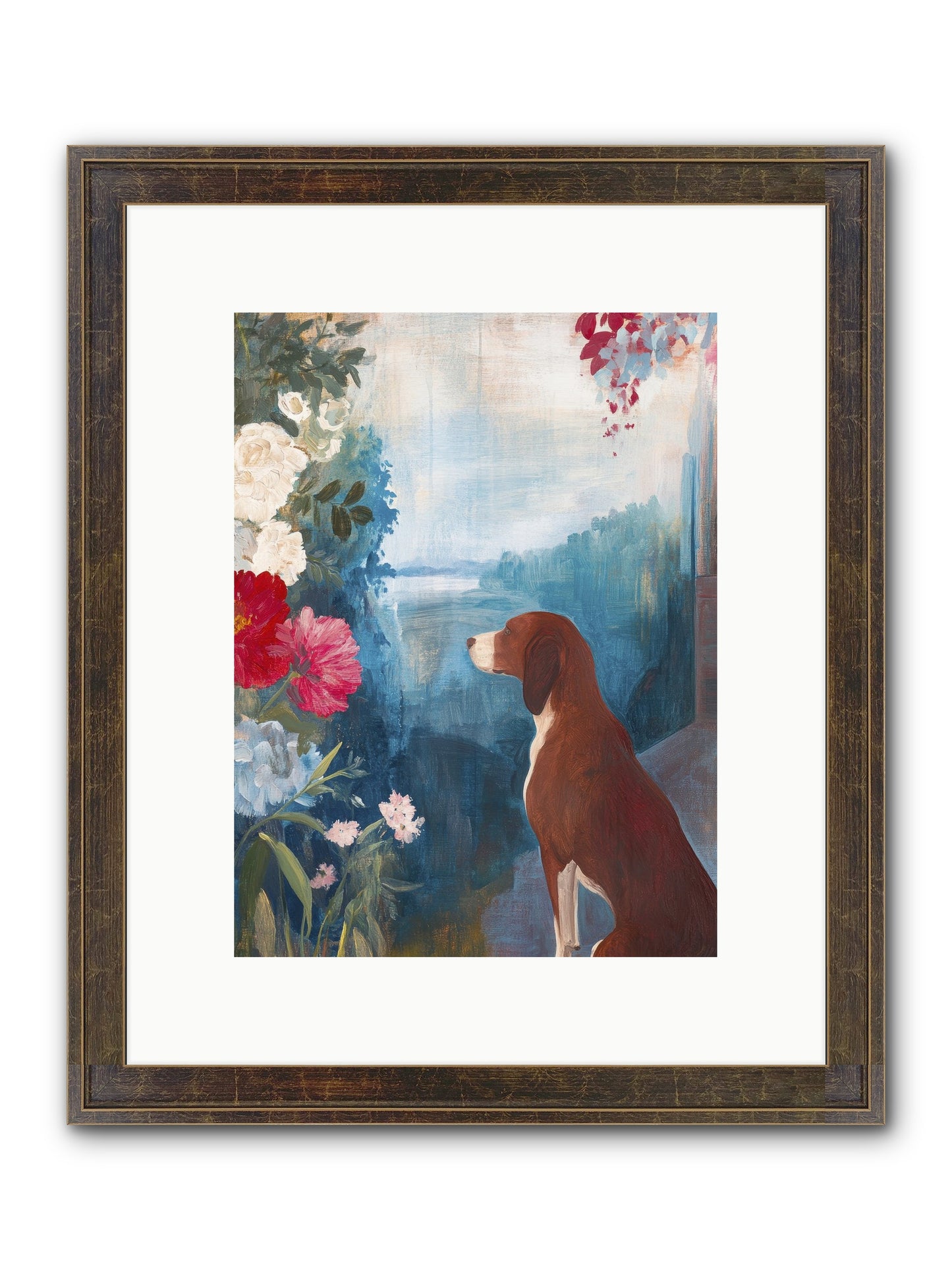 Forest Path Companion Framed Print - Slimwoods Black/Gold 9x12