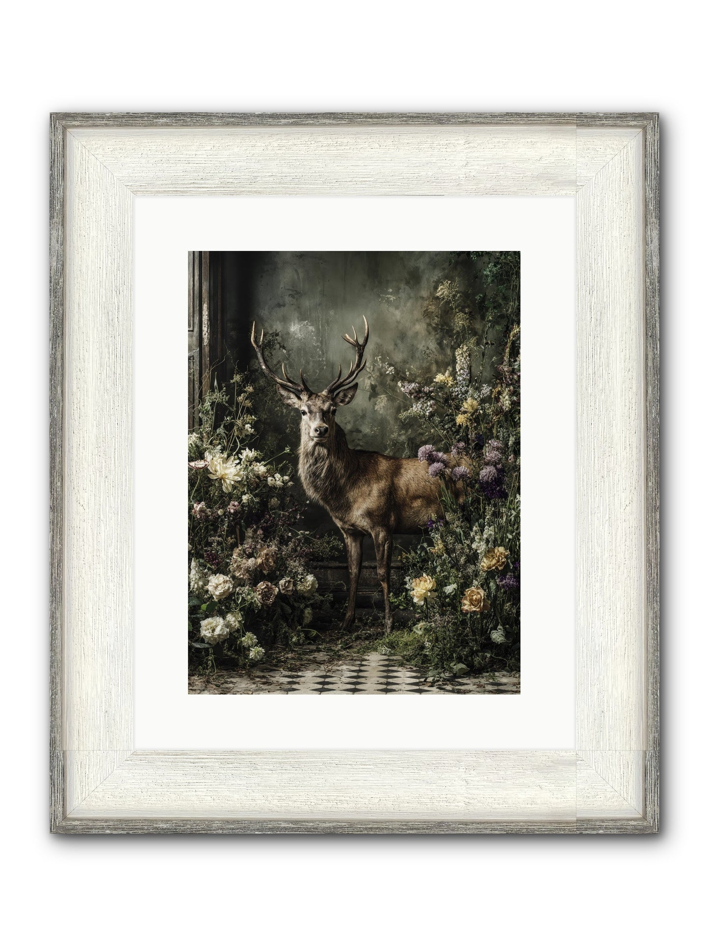 Forest Sprite Framed Print - Driftwood White 12x16