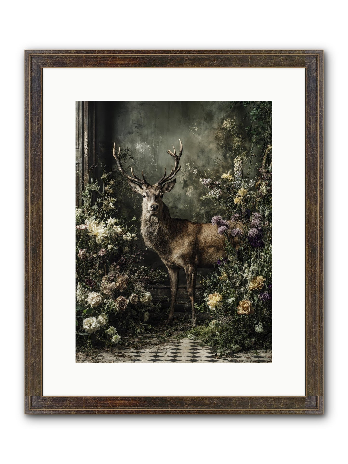 Forest Sprite Framed Print - Slimwoods Black/Gold 12x16