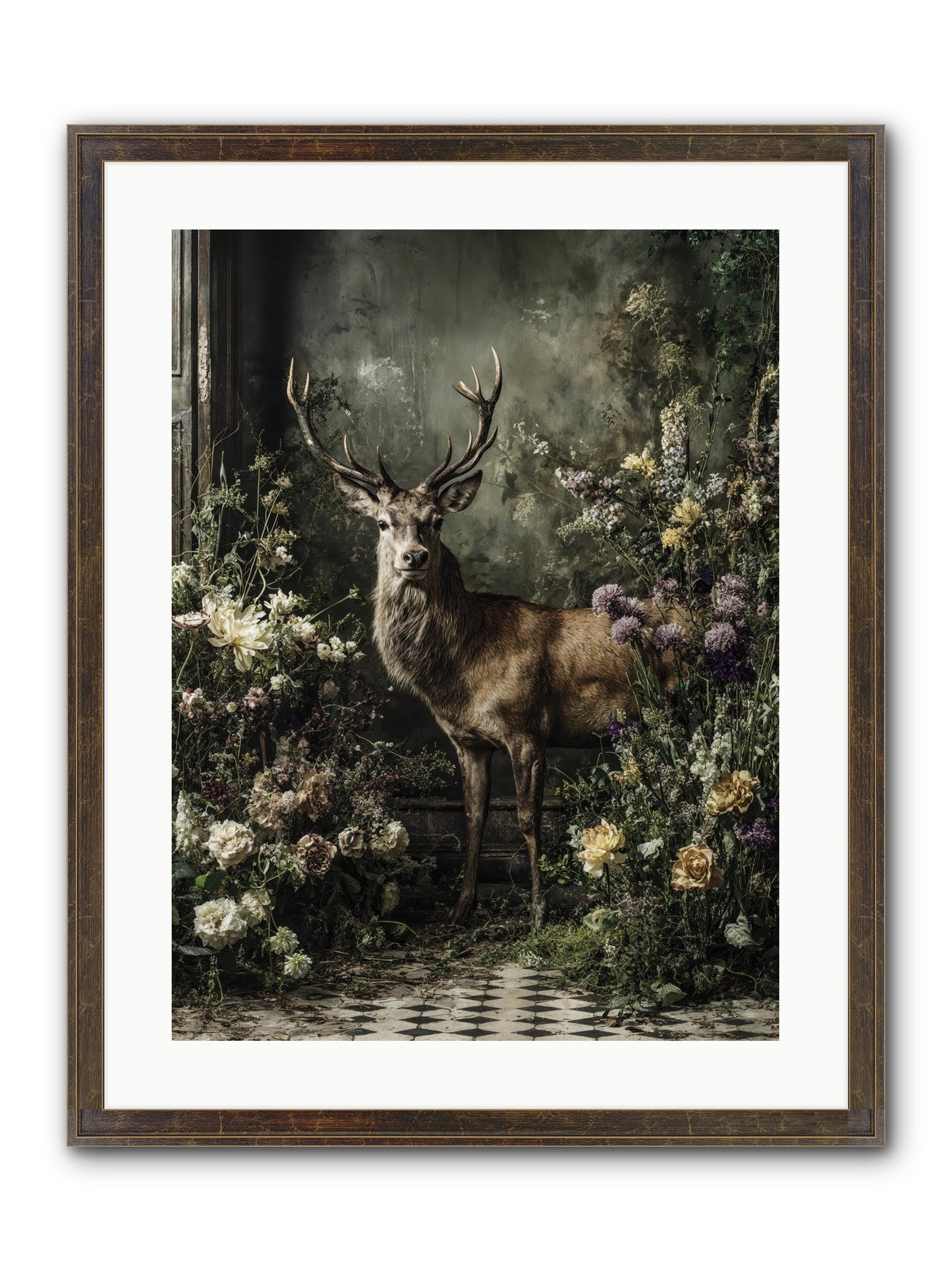 Forest Sprite Framed Print - Slimwoods Black/Gold 18x24