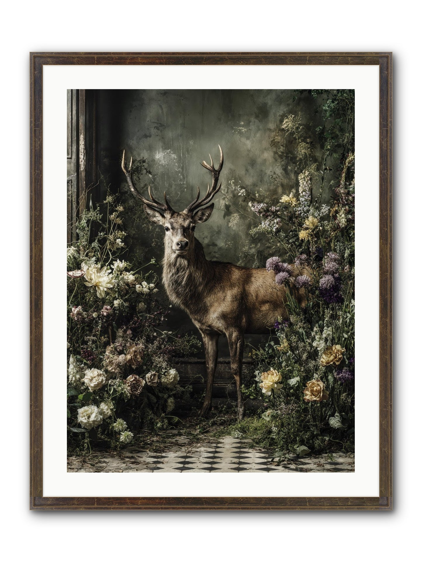Forest Sprite Framed Print - Slimwoods Black/Gold 24x32