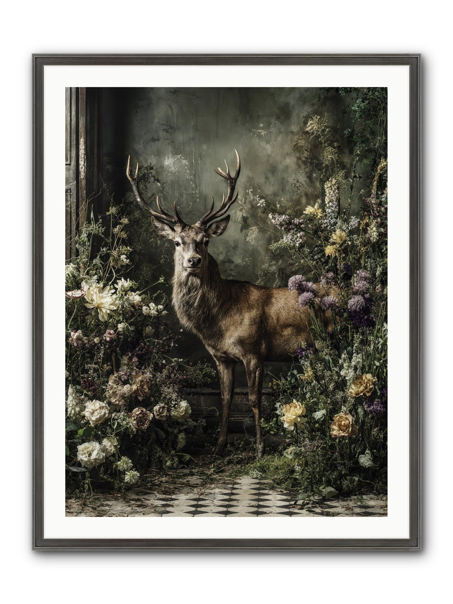 Forest Sprite Framed Print - Slimwoods Black/Silver 30x40