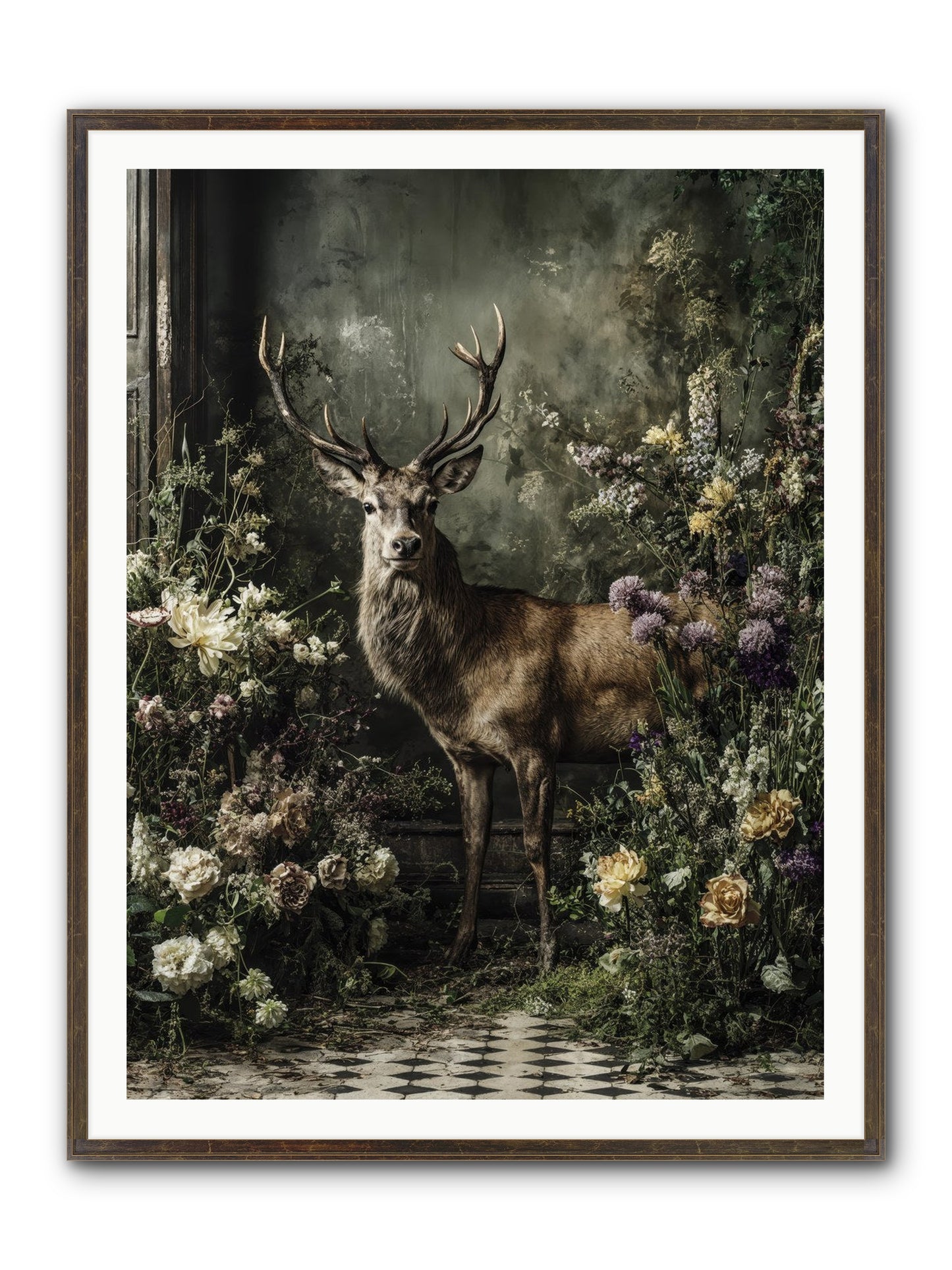 Forest Sprite Framed Print - Slimwoods Black/Gold 36x48