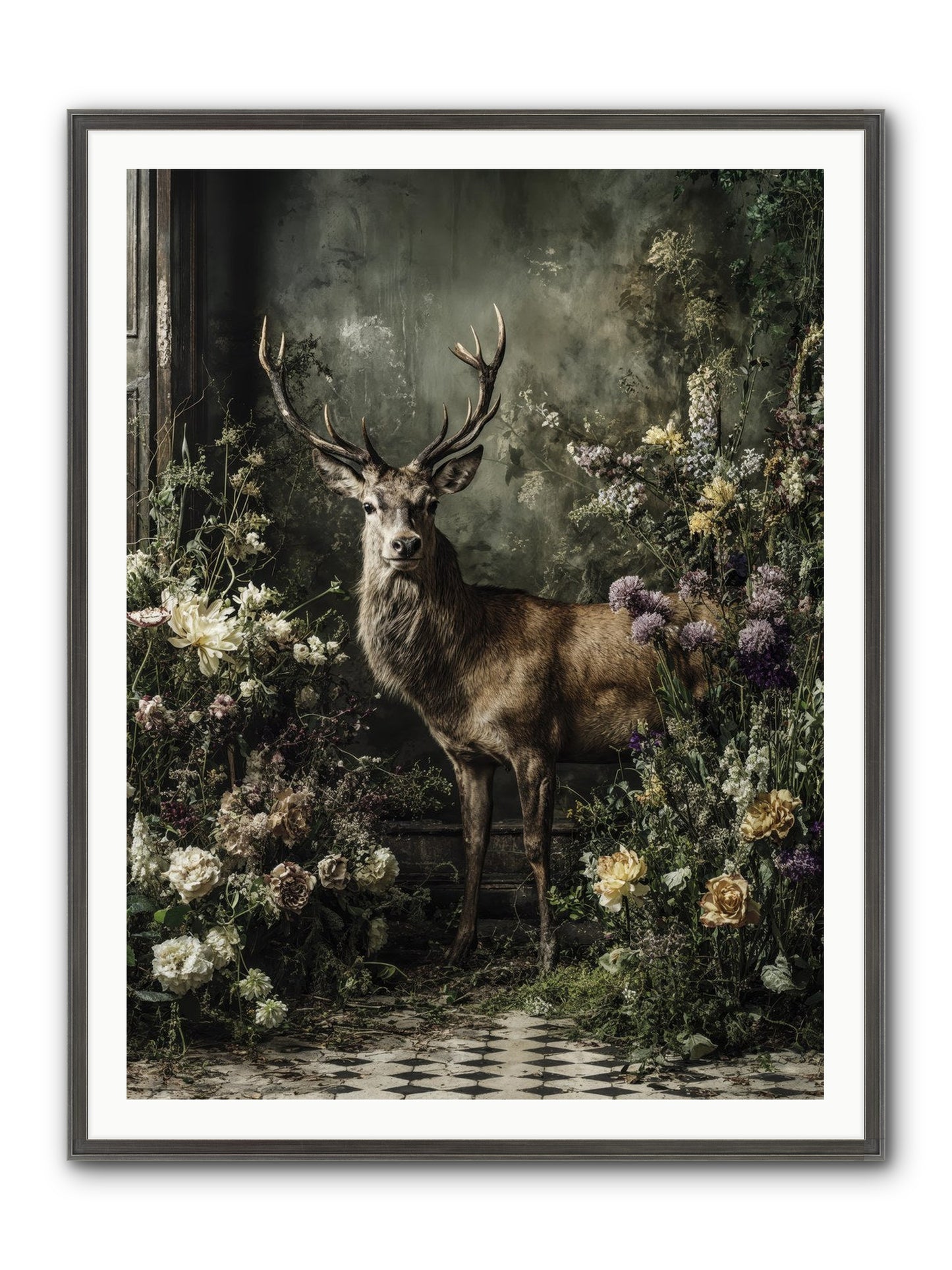 Forest Sprite Framed Print - Slimwoods Black/Silver 36x48