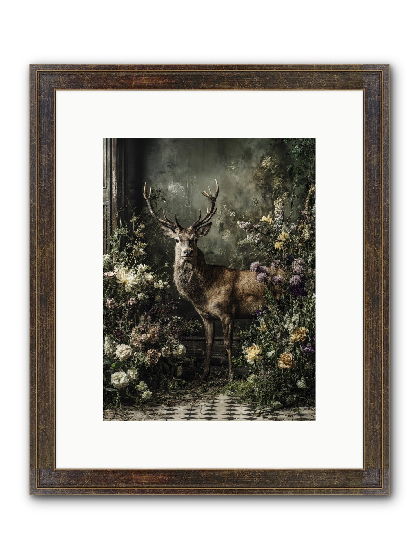 Forest Sprite Framed Print - Slimwoods Black/Gold 9x12
